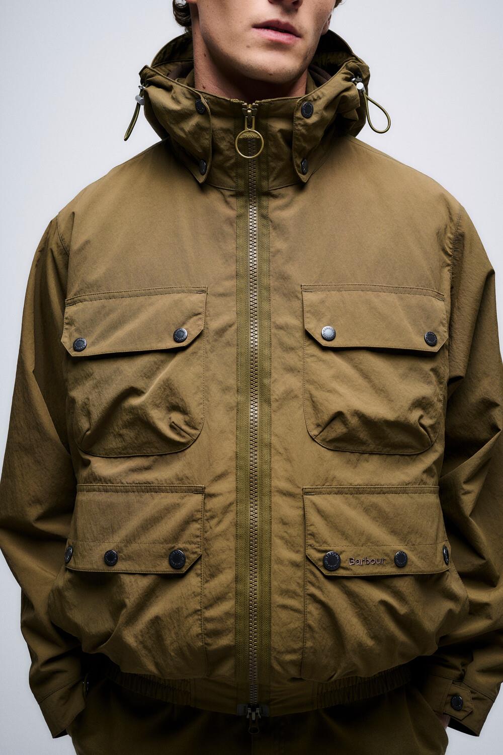 Barbour Re-Engineered Hooded Showerproof Flight Bedale Ceket