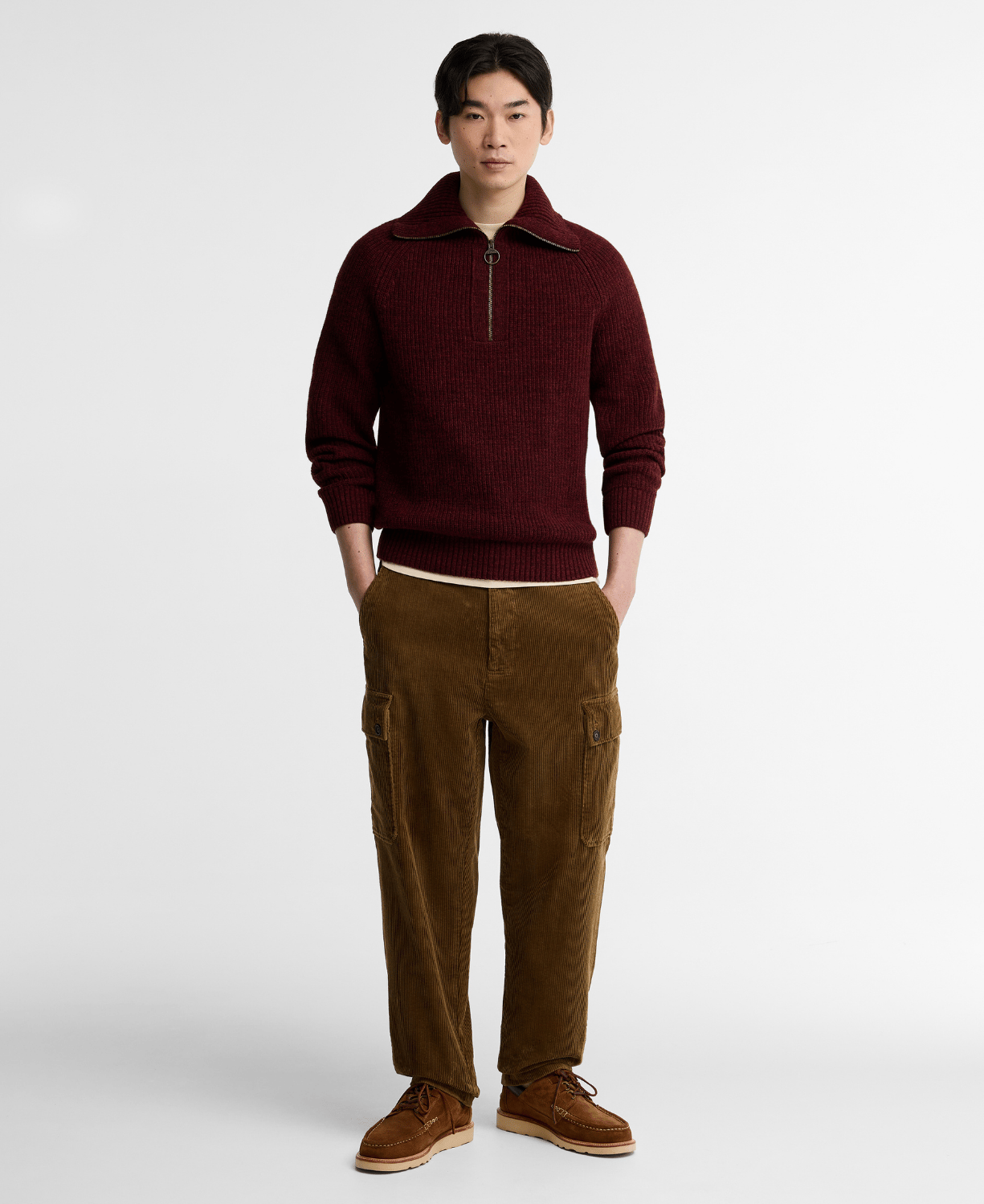 Barbour Riggbay Knitted Yarım Fermuarlı Kazak