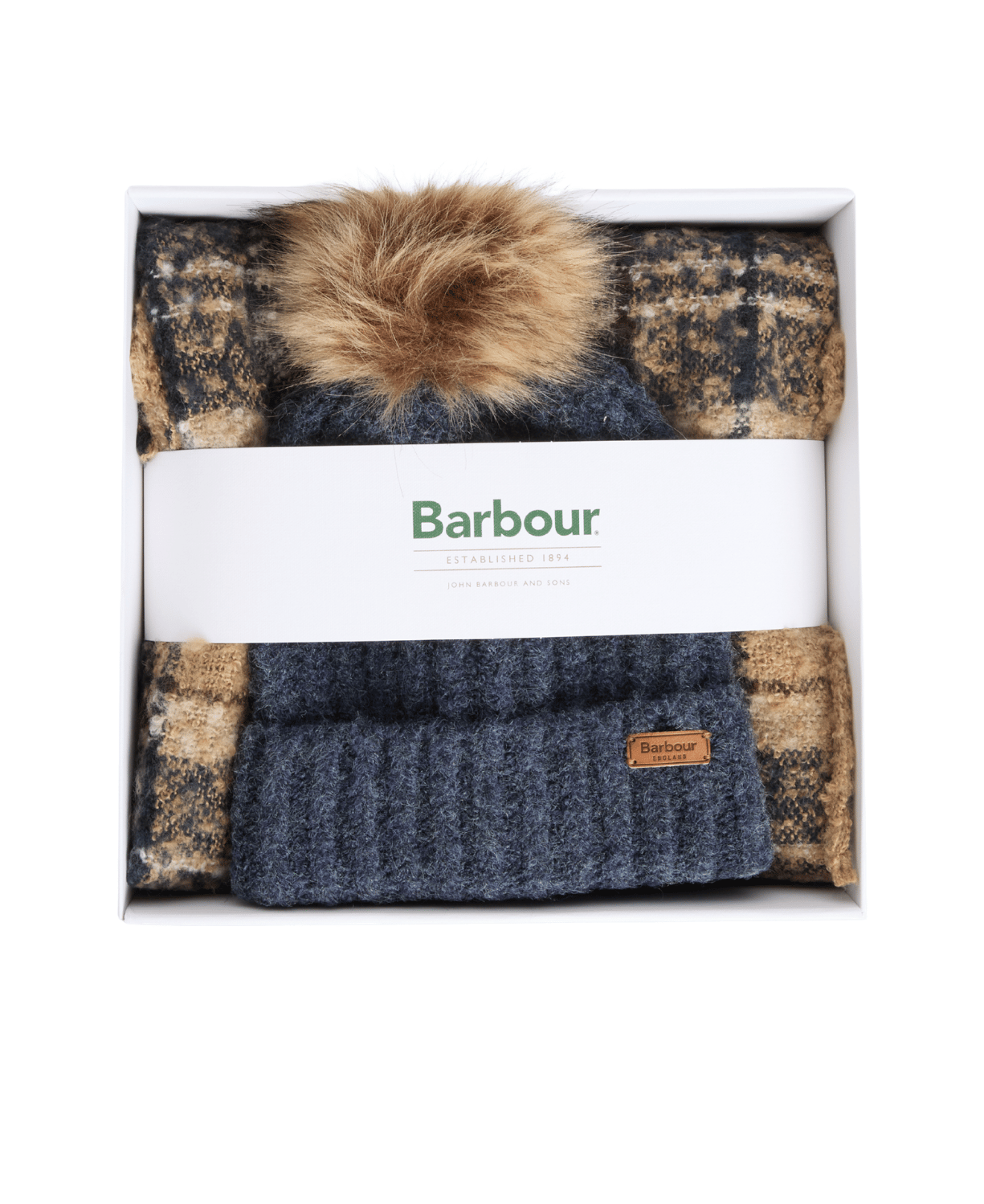 Barbour Saltburn Bere & Tartan Şal Seti