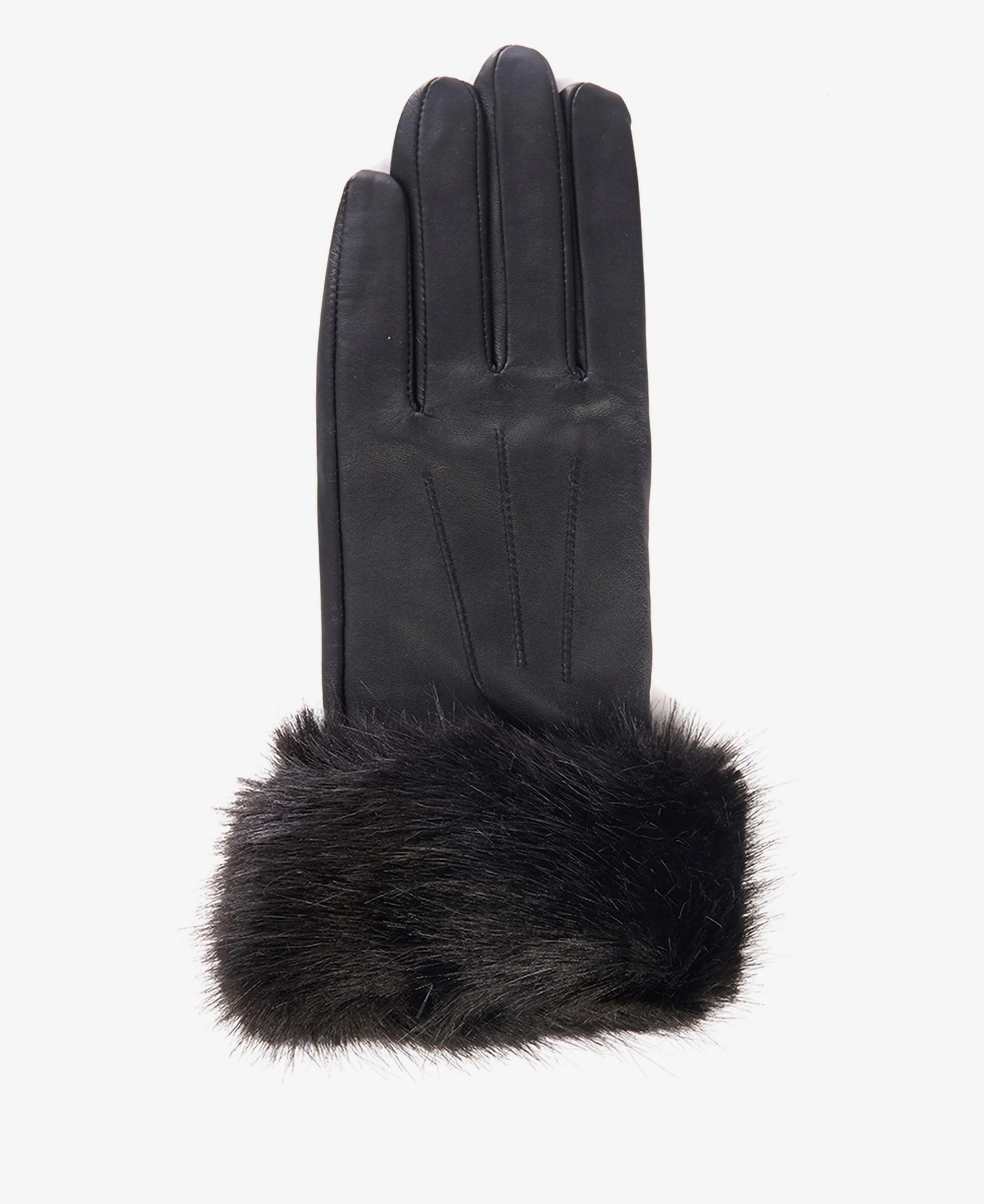 Barbour Suni Kürklü Deri Eldiven