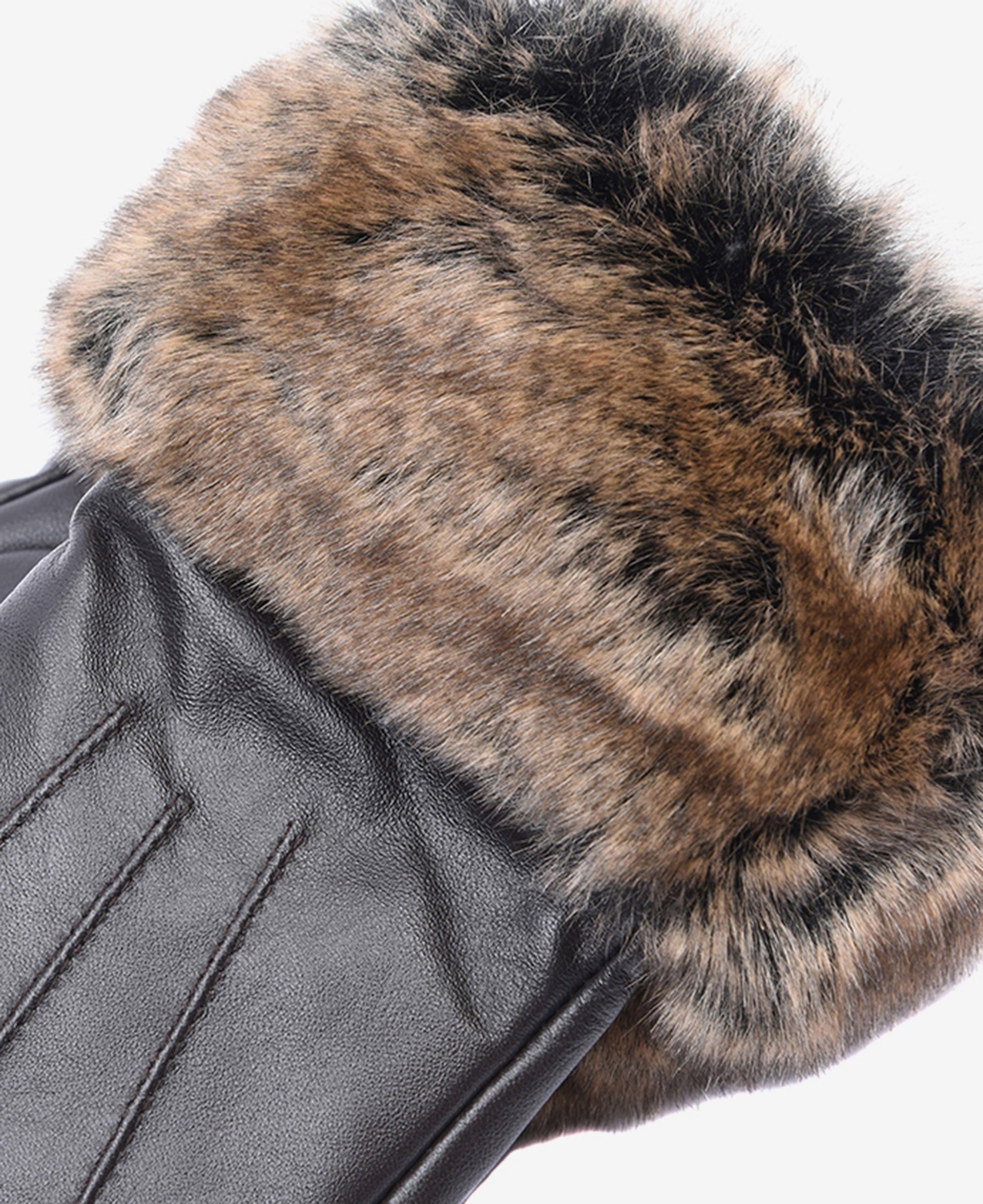 Barbour Suni Kürklü Deri Eldiven