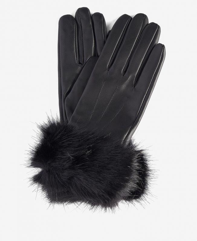 Barbour Suni Kürklü Deri Eldiven