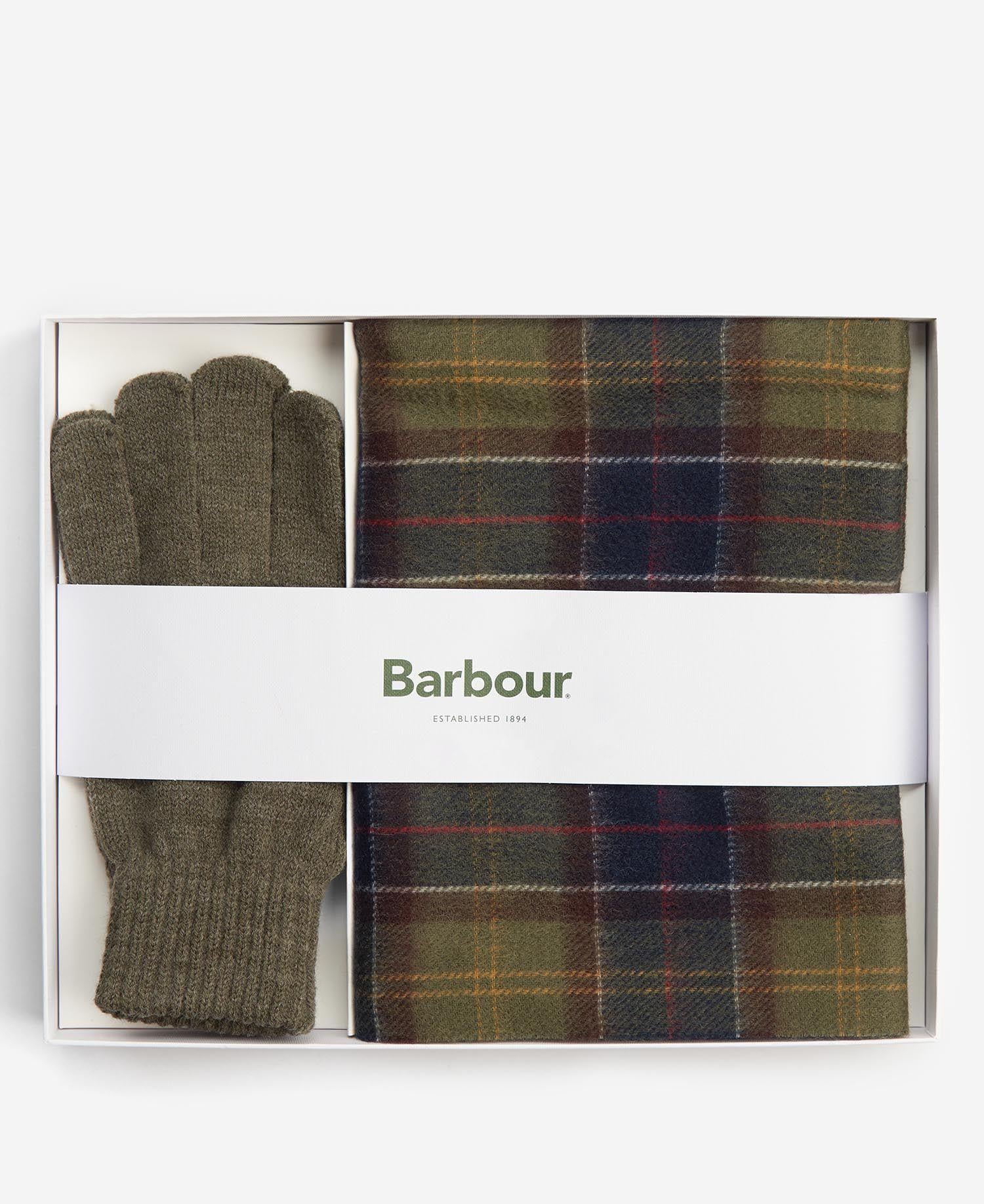 Barbour Tartan Atkı & Eldiven Hediye Seti
