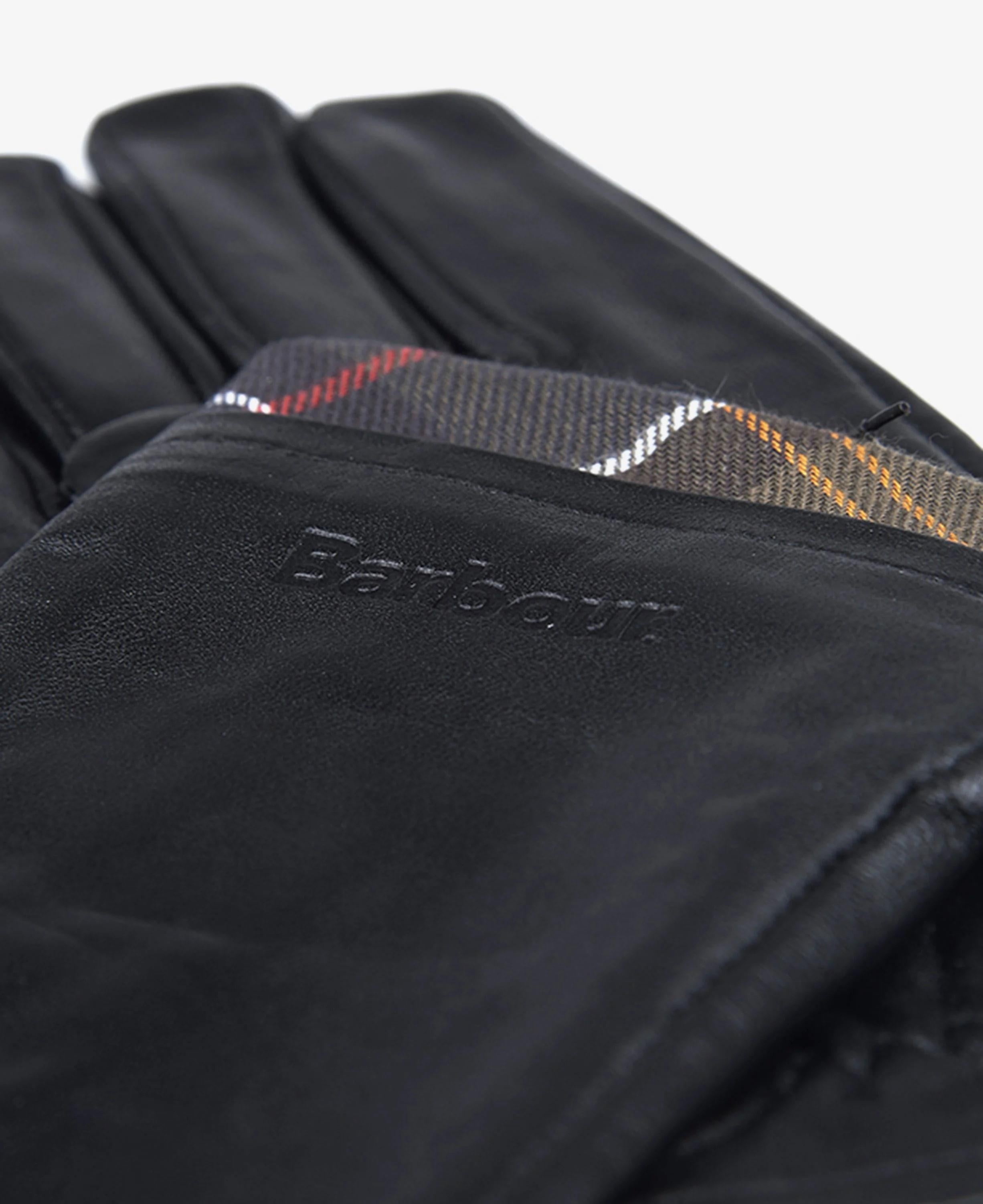 Barbour Tartan Trimmed Deri Eldiven
