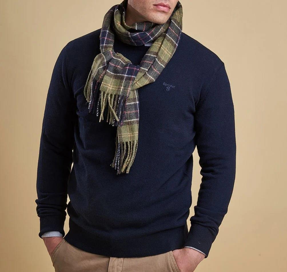 Barbour Unisex Tartan Yün Atkı (%100 Lambswool)
