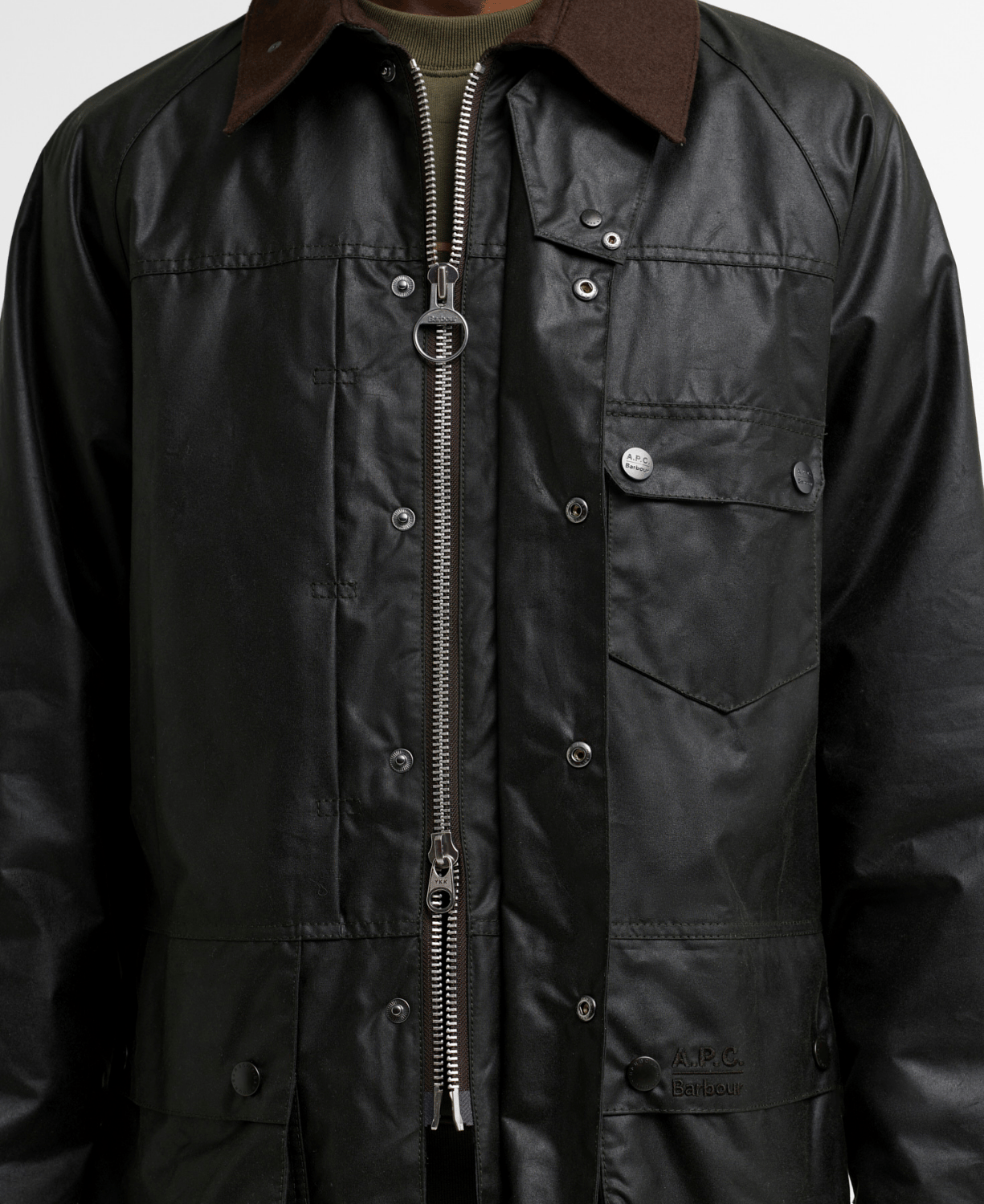 Barbour x A.P.C. Beaufort Yağlı Ceket