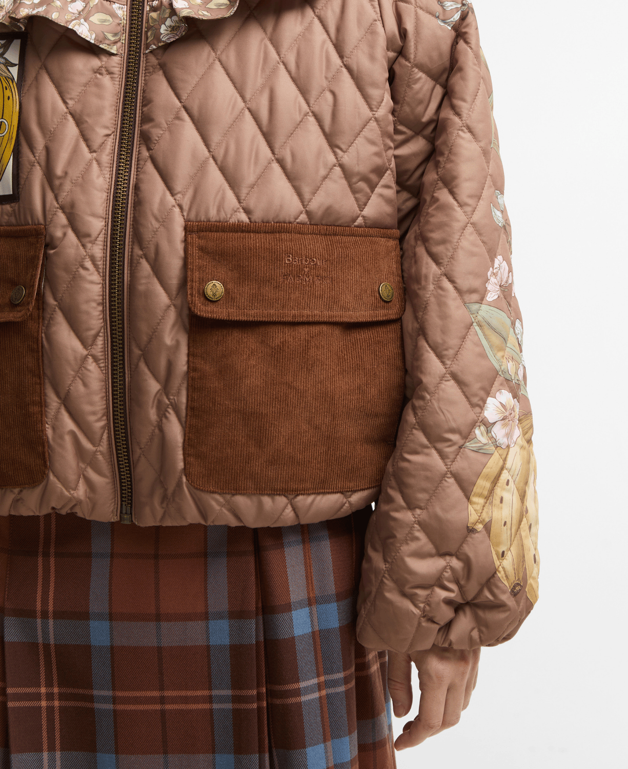 Barbour x Farm Rio Anamaria Kapitone Ceket