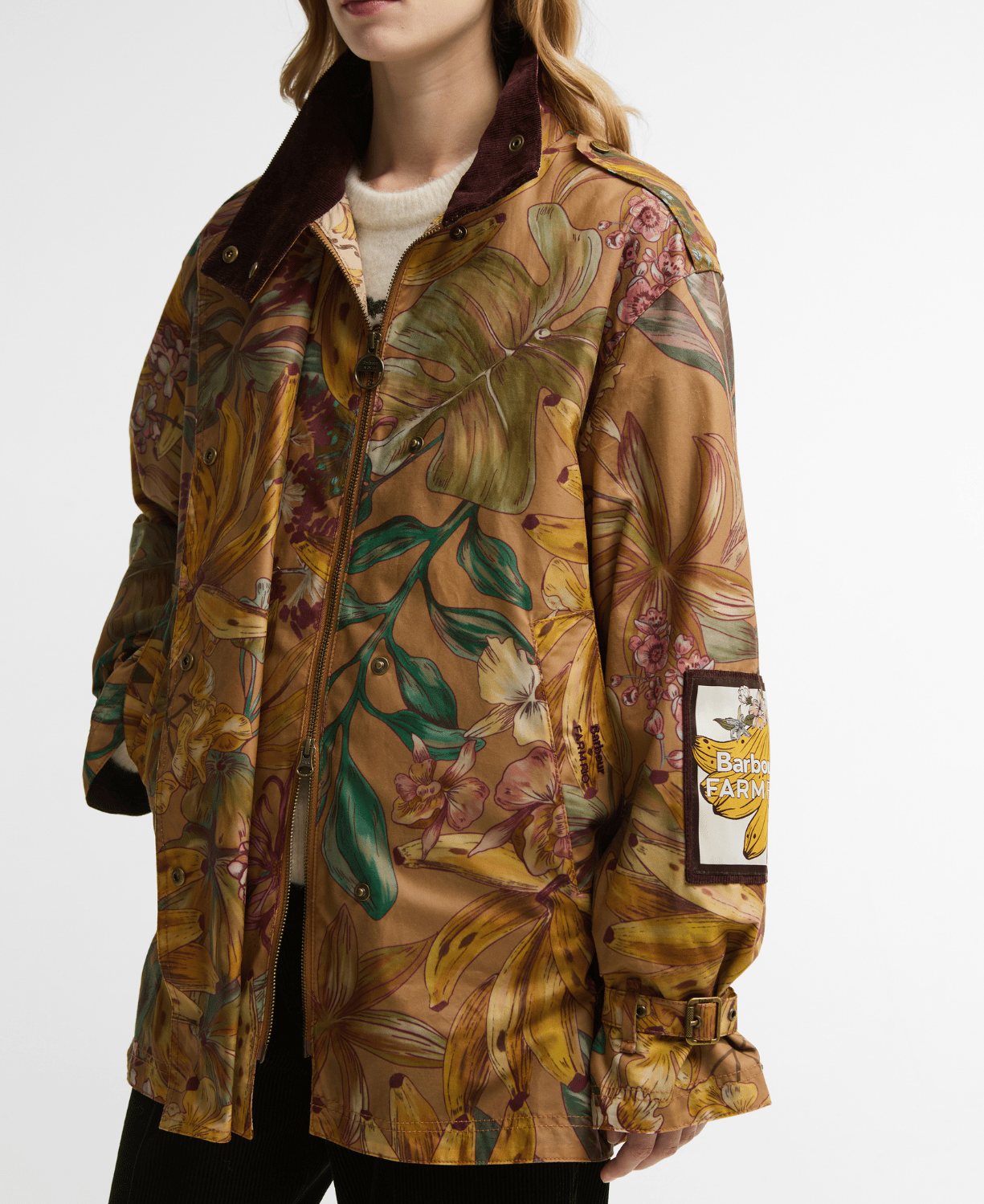 Barbour x Farm Rio Attalea Yağlı Ceket