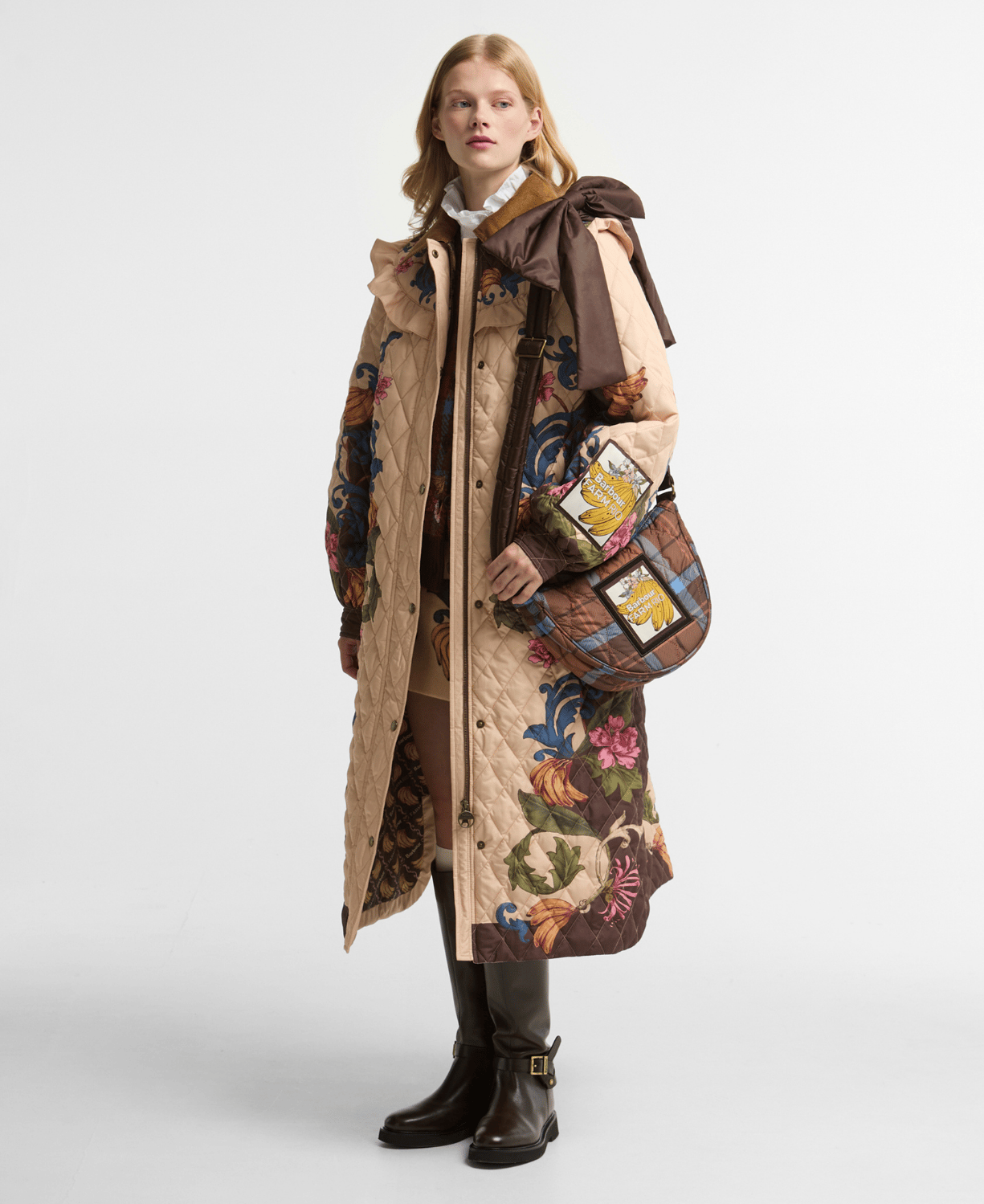 Barbour x Farm Rio Dania Kapitone Ceket