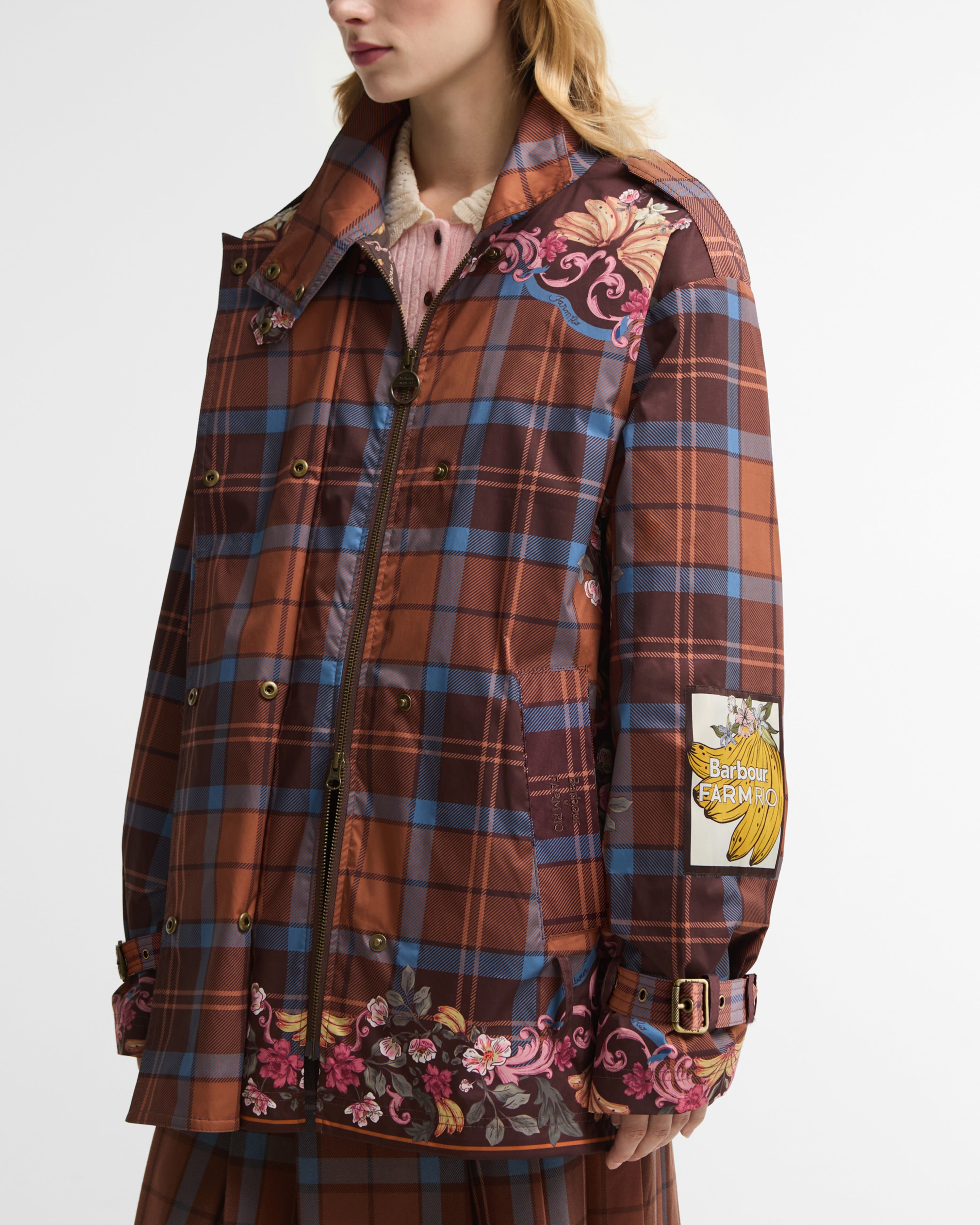 Barbour x Farm Rio Petrea Showerproof Ceket