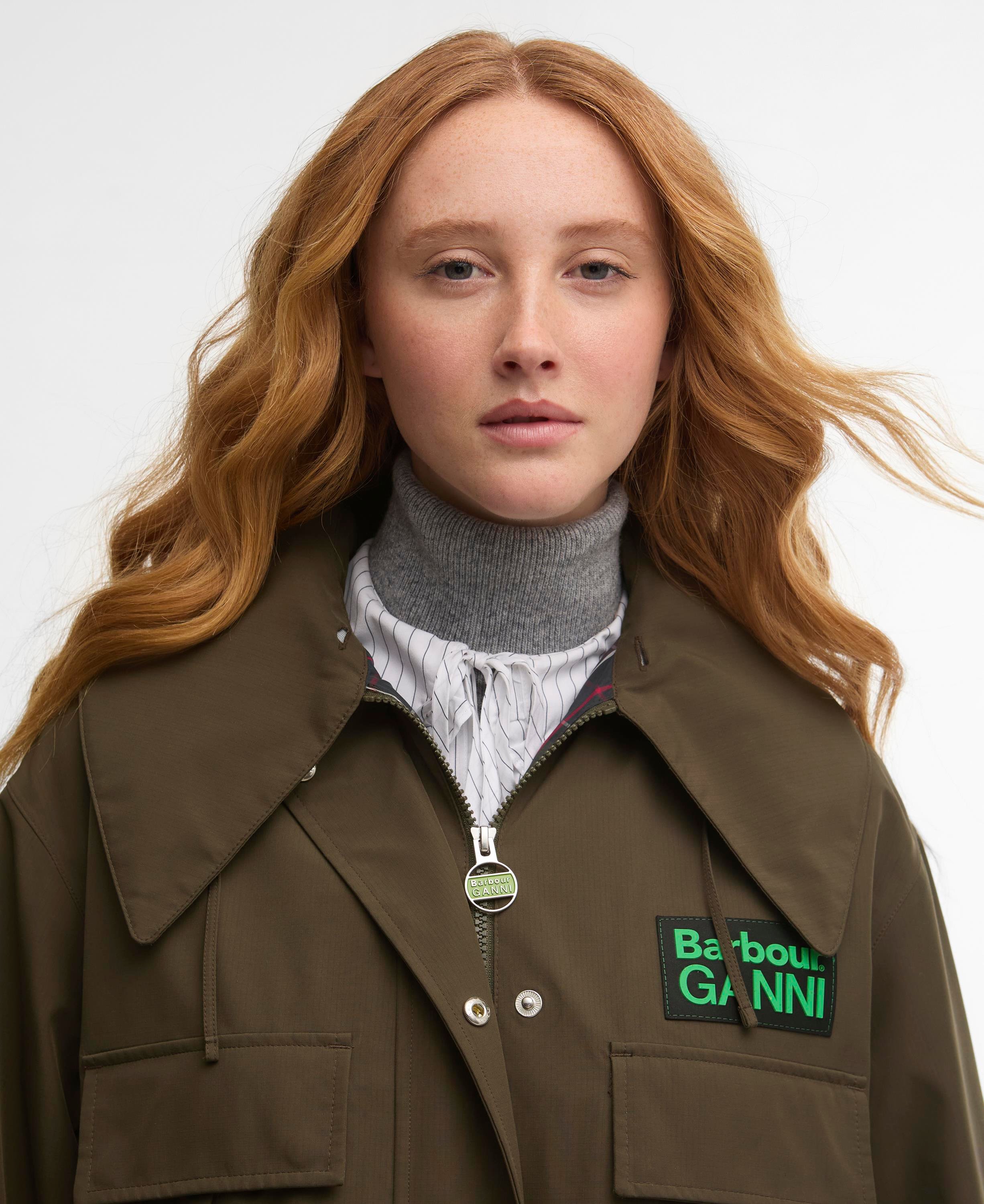 Barbour x Ganni Waterproof Parka Ceket