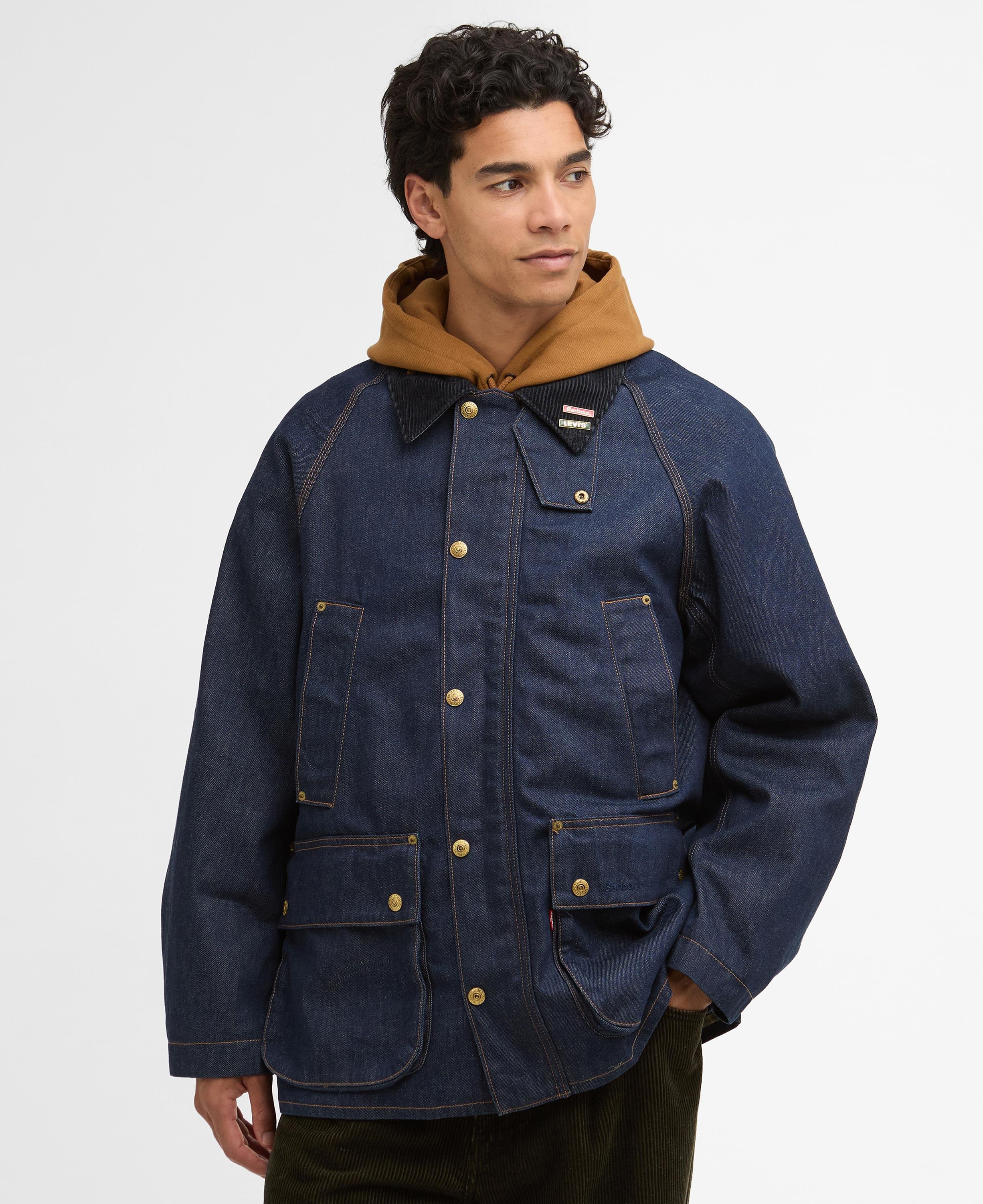 Barbour x Levis OS Bedale Denim Ceket NY71 Dark Authentic
