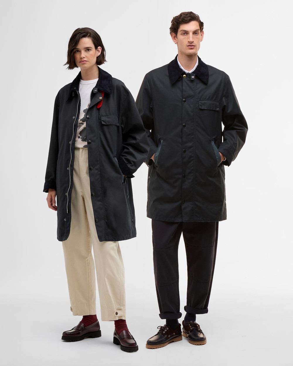 Barbour x Paul Smith Beeston Yağlı Ceket NY51 Navy