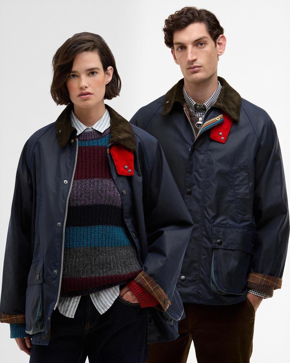 Barbour x Paul Smith OS Bedale Yağlı Ceket NY94 Night Sky