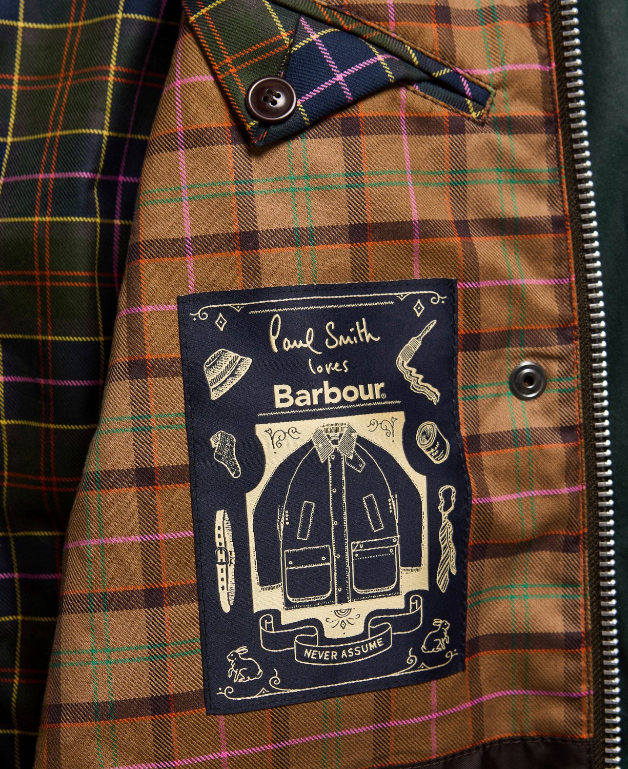 Barbour x Paul Smith Spey Long Yağlı Ceket