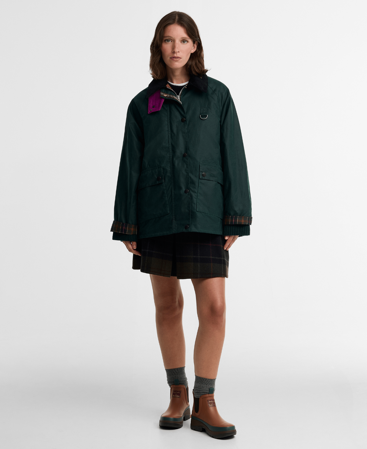 Barbour x Paul Smith Spey Long Yağlı Ceket