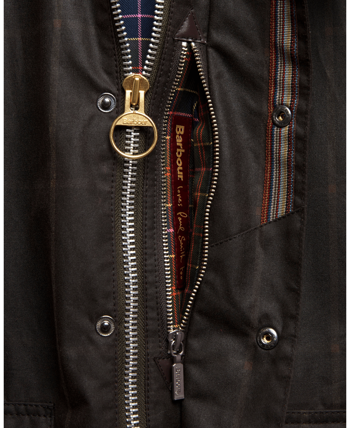 Barbour x Paul Smith Windowpane Yağlı Ceket