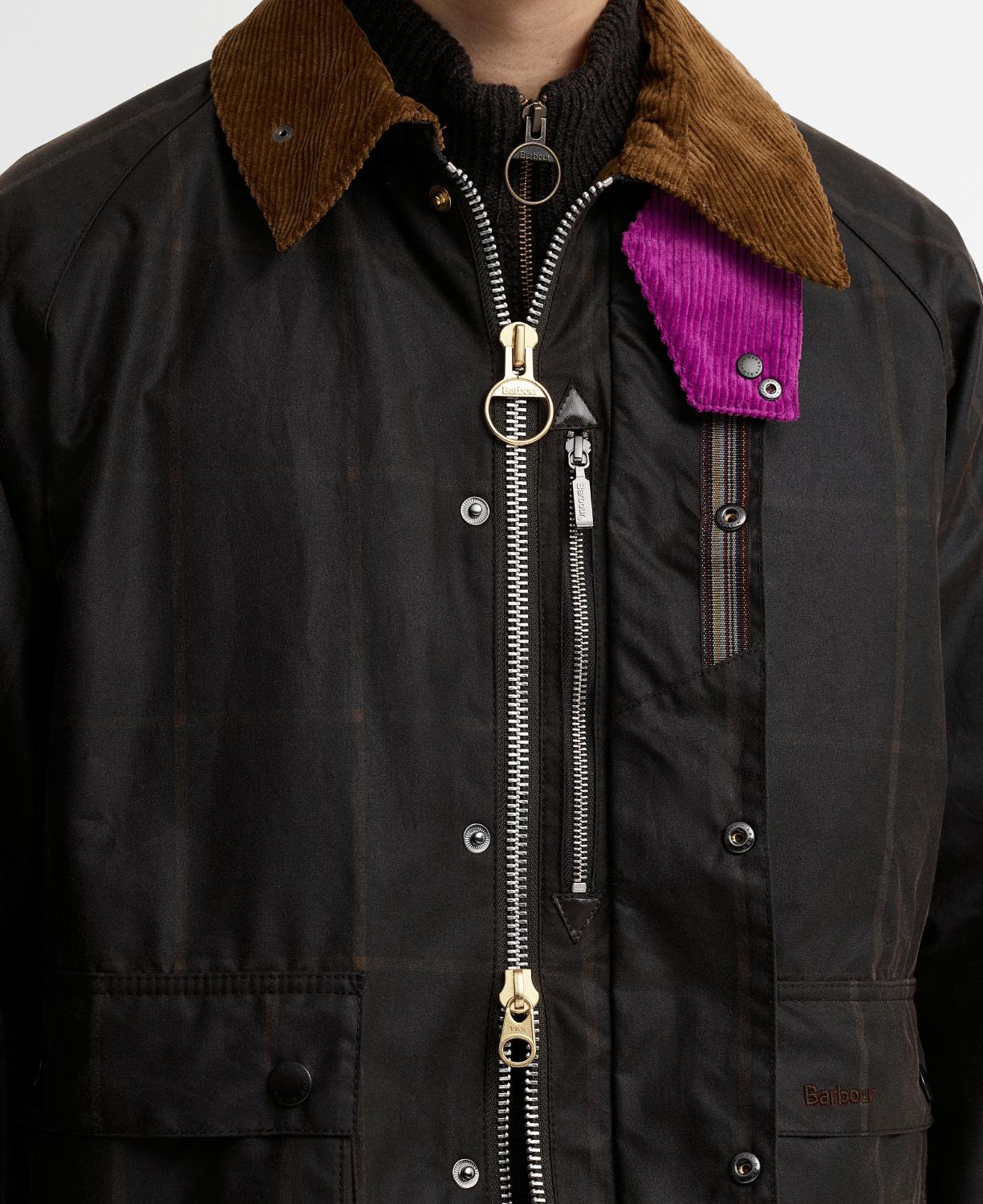 Barbour x Paul Smith Windowpane Yağlı Ceket