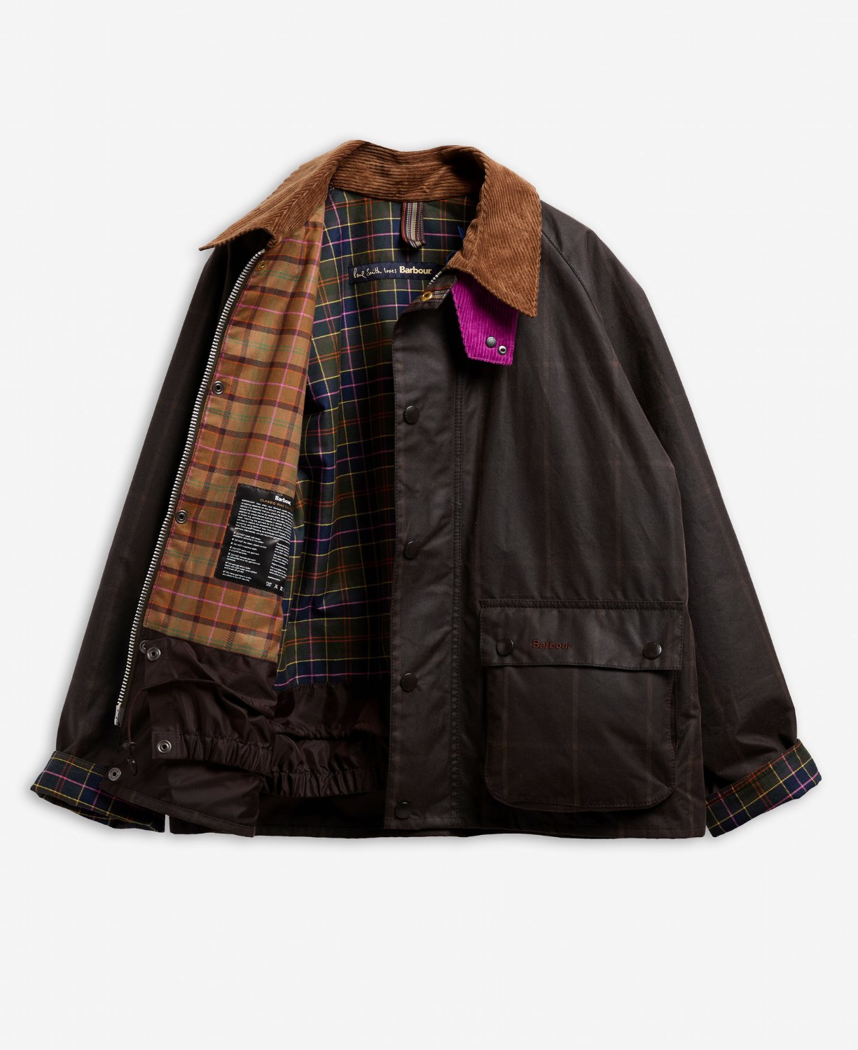 Barbour x Paul Smith Windowpane Yağlı Ceket