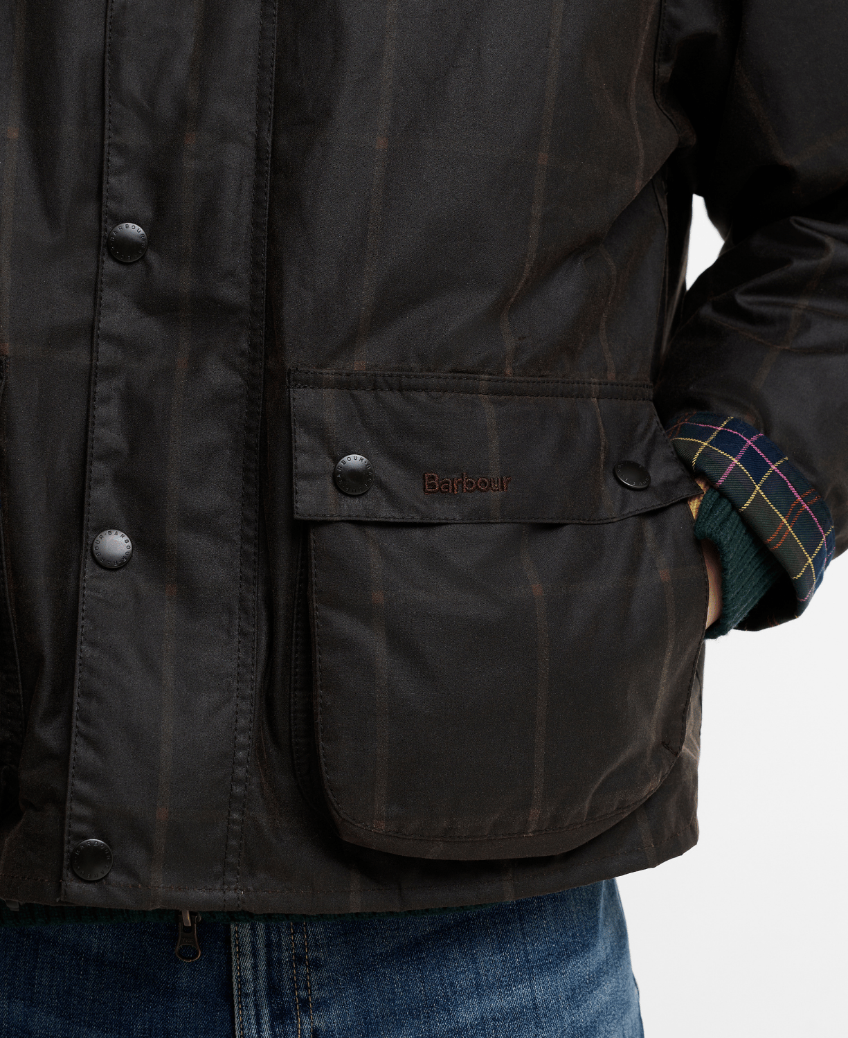 Barbour x Paul Smith Windowpane Yağlı Ceket