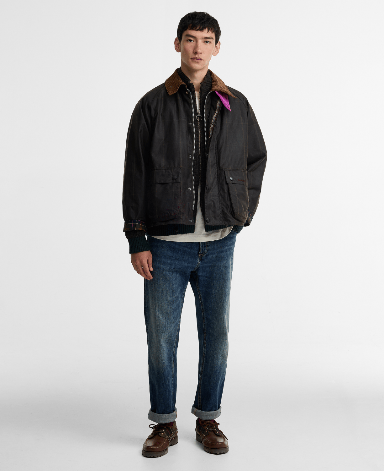 Barbour x Paul Smith Windowpane Yağlı Ceket