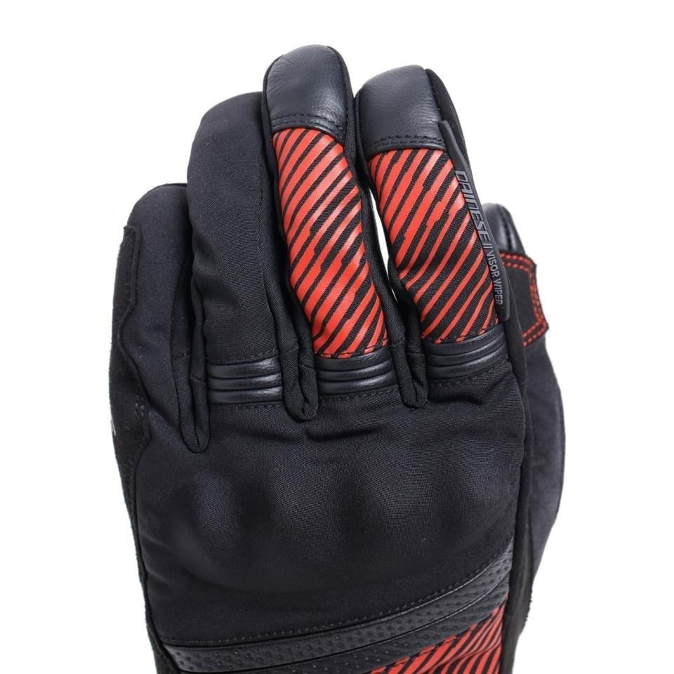 DAINESE ELD/FULMINE D-DRY GLOVES BLACK/REDDAINESE3 Mevsim Eldivenler