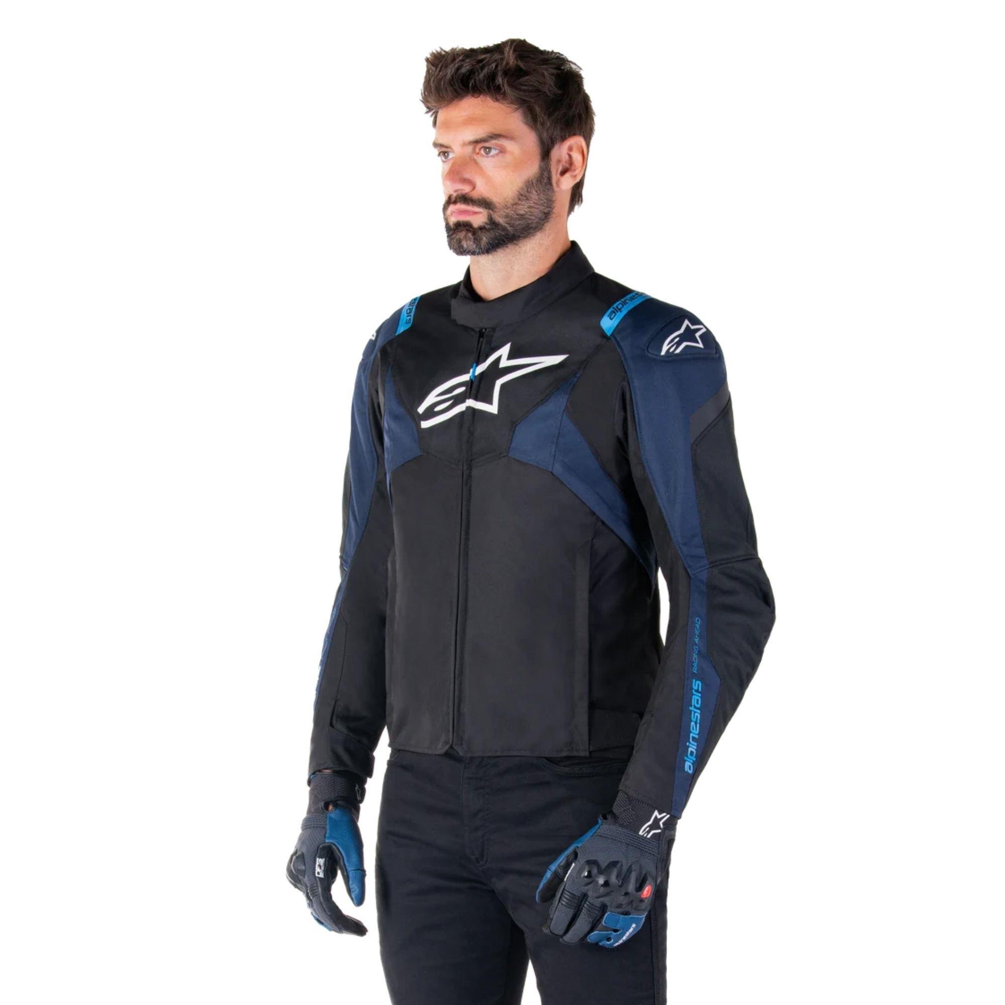 ALPİNESTARS T-JAWS V4 WP BLACK DARK BLUE BLITHE BLUE CEKETALPİNESTARS3 Mevsim Montlar