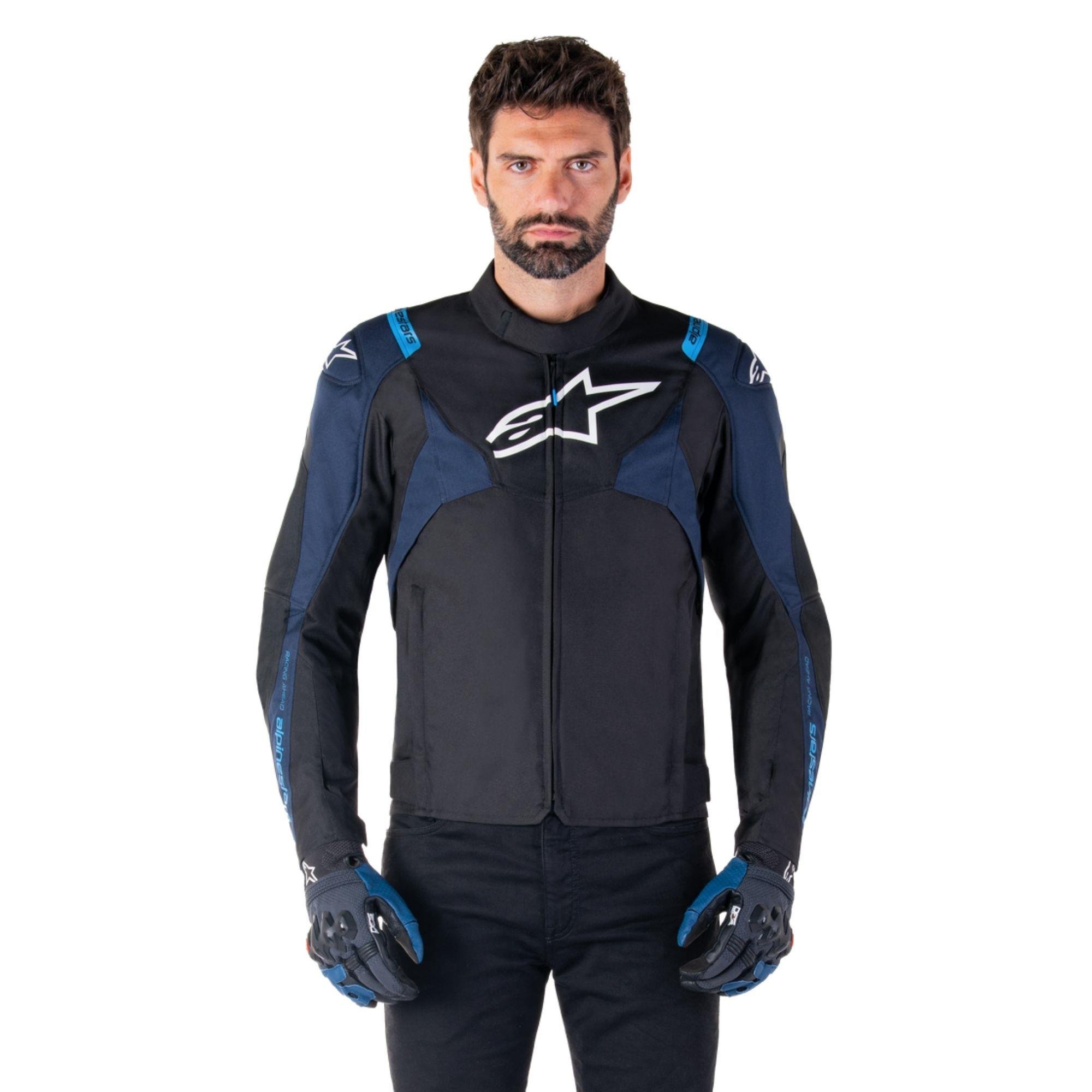 ALPİNESTARS T-JAWS V4 WP BLACK DARK BLUE BLITHE BLUE CEKETALPİNESTARS3 Mevsim Montlar