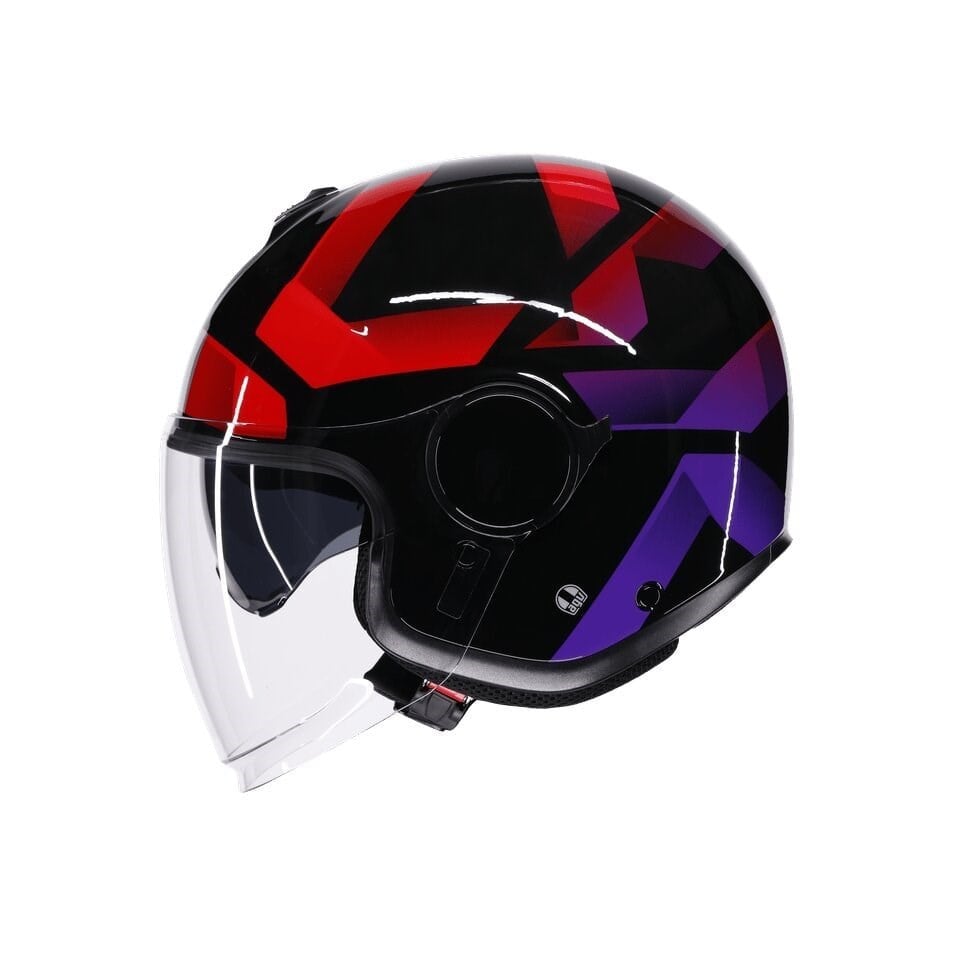 AGV KASK/ ETERES CAMOGLI BLACK/RED/PURPLEAGVAçık Kasklar