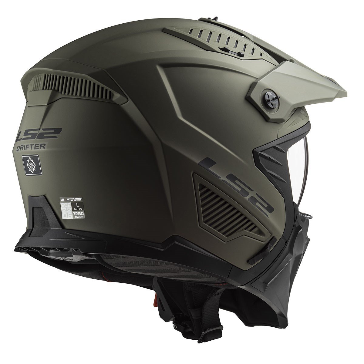 LS2 DRIFTER MAT OLIVE YEŞİL KASKLS2Açık Kasklar