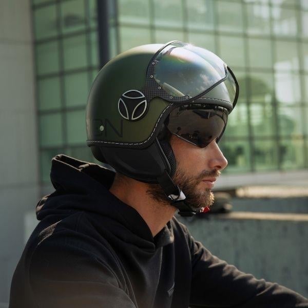 MOMODESİGN FGRT EVO MONO MATT GREEN BLACK AÇIK KASKMOMODESİGNAçık Kasklar
