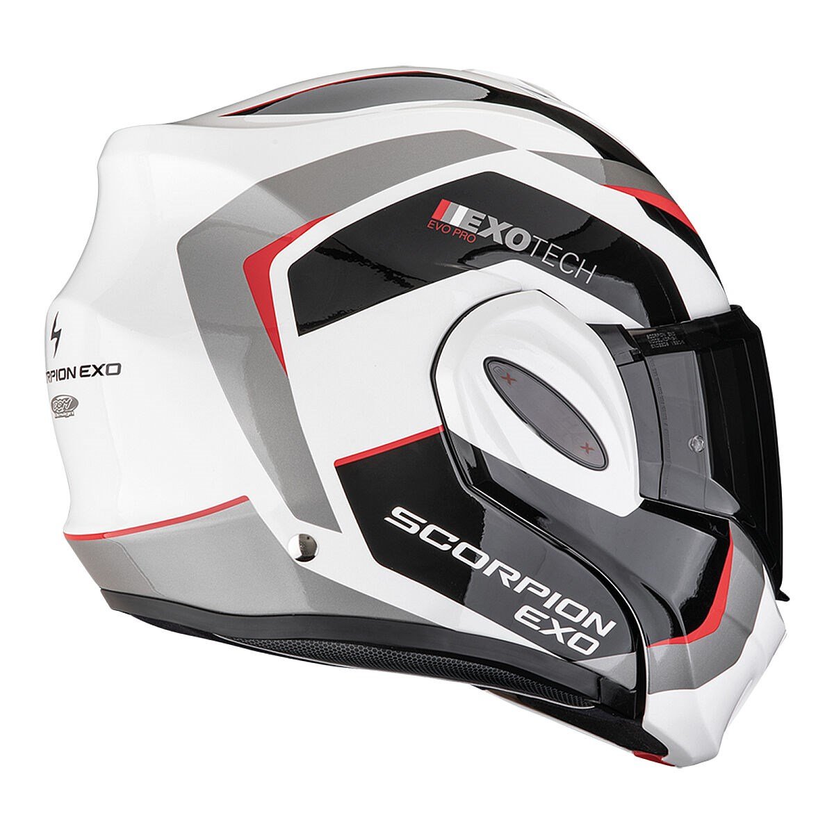 SCORPİON EXO-TECH EVO PRO ACUTİ ÇENE AÇILABİLİR MOTOSİKLET GRİ / SİYAH / KIRMIZISCORPIONÇene Açılır Kasklar