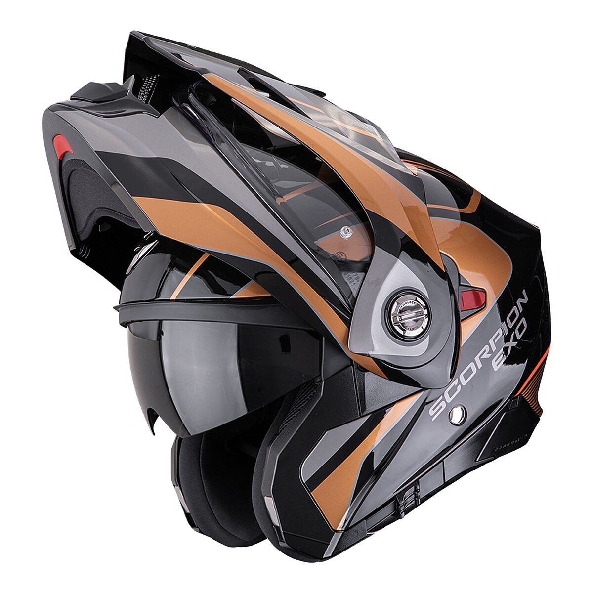 SCORPİON ADX-2 KAMPS ADV MOTOSİKLET KASKI SİYAH / BAKIRSCORPIONÇene Açılır Kasklar