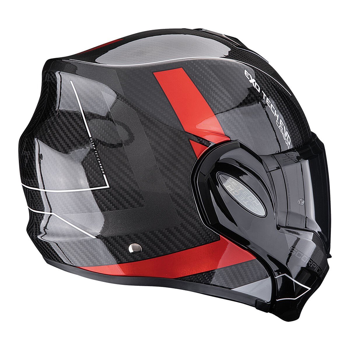 SCORPİON EXO-TECH EVO CARBON CAD ÇENE AÇILABİLİR MOTOSİKLET KASKI SİYAH / KIRMIZISCORPIONÇene Açılır Kasklar