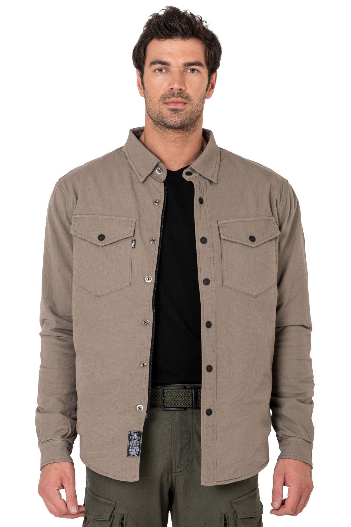 BJ EAGLE BEIGE KORUMALI MOTOSİKLET GÖMLEĞİTHE BİKER JEANSYazlık MontlarEagle Beige Korumalı Motosiklet Gömleği | AA Sertifikalı | Hemen Satın AlEagle Beige Korumalı Motosiklet Gömleği | AA Sertifikalı | Hemen Satın Al