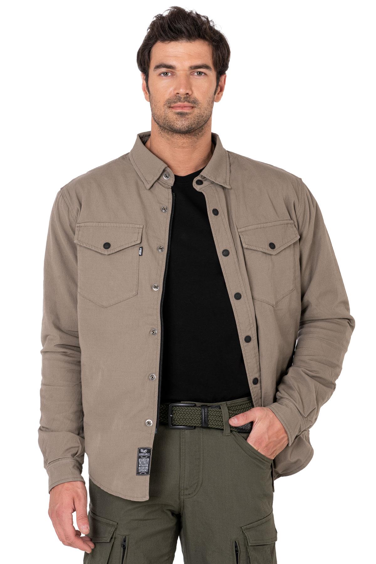 BJ EAGLE BEIGE KORUMALI MOTOSİKLET GÖMLEĞİTHE BİKER JEANSYazlık MontlarEagle Beige Korumalı Motosiklet Gömleği | AA Sertifikalı | Hemen Satın AlEagle Beige Korumalı Motosiklet Gömleği | AA Sertifikalı | Hemen Satın Al