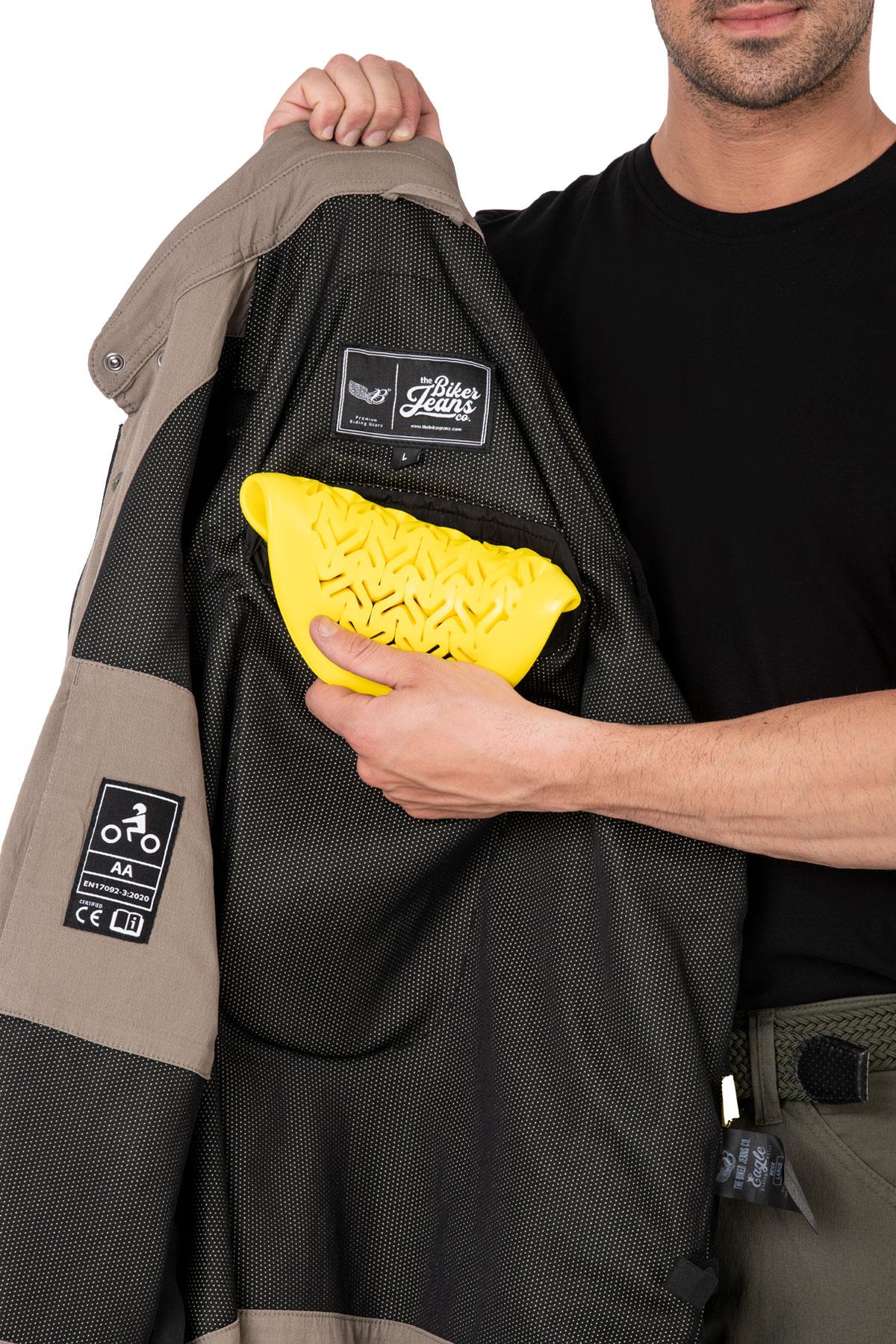 BJ EAGLE BEIGE KORUMALI MOTOSİKLET GÖMLEĞİTHE BİKER JEANSYazlık MontlarEagle Beige Korumalı Motosiklet Gömleği | AA Sertifikalı | Hemen Satın AlEagle Beige Korumalı Motosiklet Gömleği | AA Sertifikalı | Hemen Satın Al