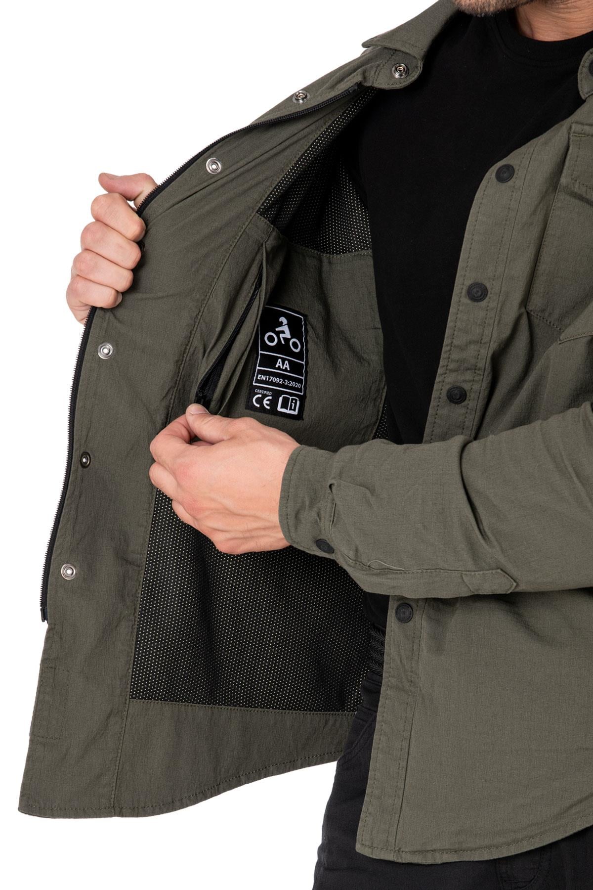 BJ EAGLE KHAKI KORUMALI MOTOSİKLET GÖMLEĞİTHE BİKER JEANSYazlık MontlarEagle Khaki Korumalı Motosiklet Gömleği | AA Sertifikalı | Hemen Satın AlEagle Khaki Korumalı Motosiklet Gömleği | AA Sertifikalı | Hemen Satın Al