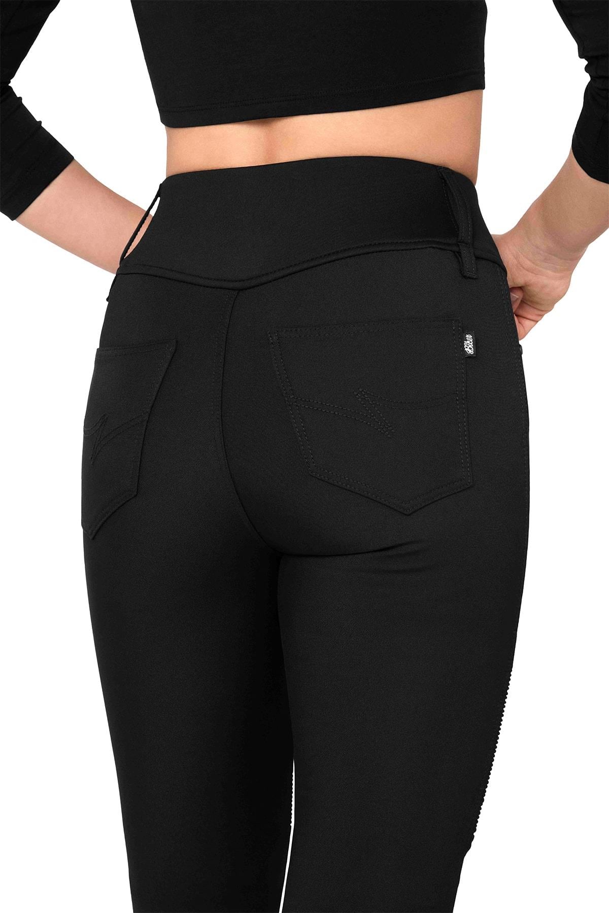 ALİCE KORUMALI MOTOSİKLET TAYT PANTOLONUTHE BİKER JEANSKadın Pantolonları