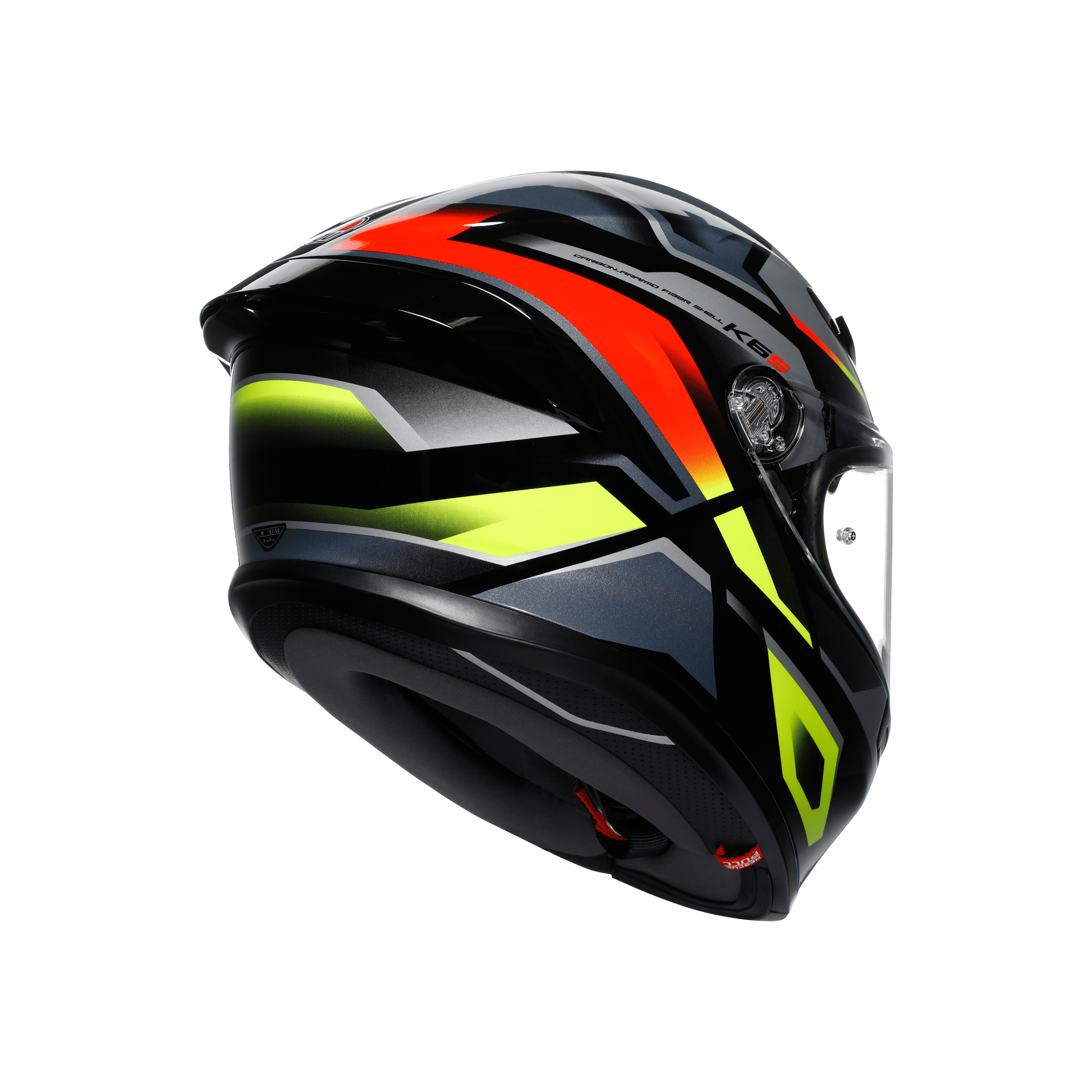 AGV KASK/K6 S MPLK ERAZER BLACK/RED YELLOW FLUOAGVKapalı Kasklar