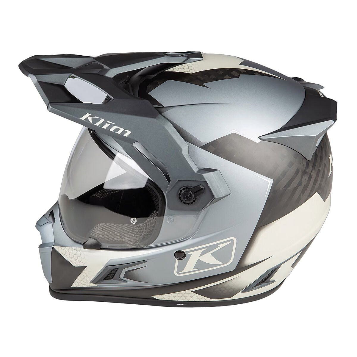 KLIM KRIOS PRO CARBON CHARGER ADV RALLY MOTOSİKLET KASKI GRİKLİMKapalı Kasklar