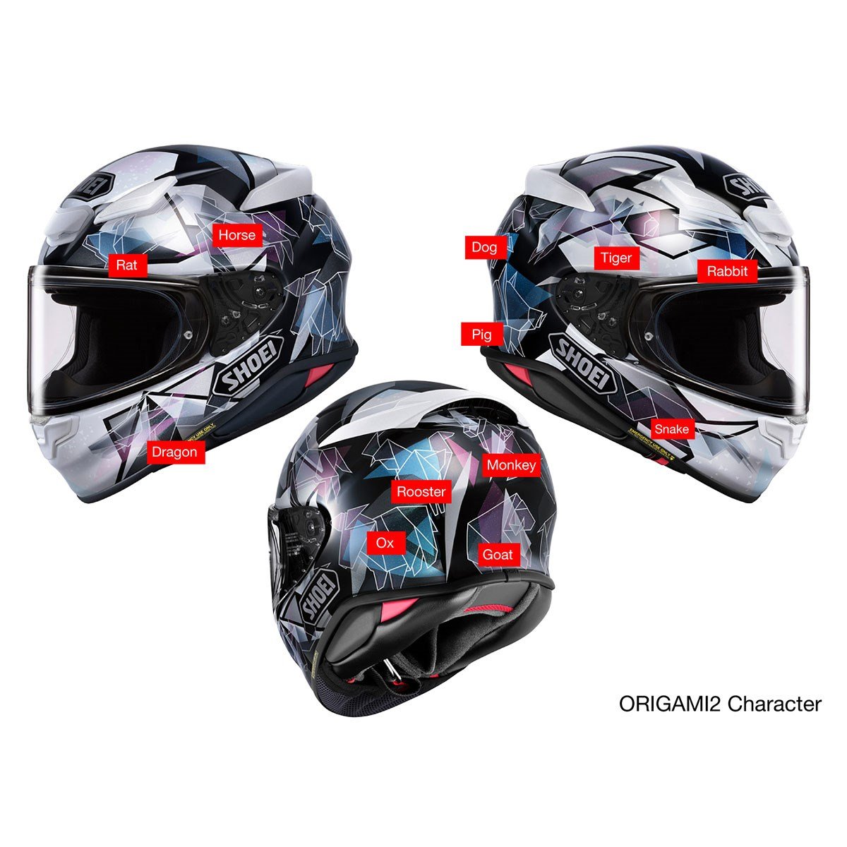 SHOEI NXR 2 ORIGAMI 2 TC-5 BLACK WHITE KASKSHOEIKapalı Kasklar