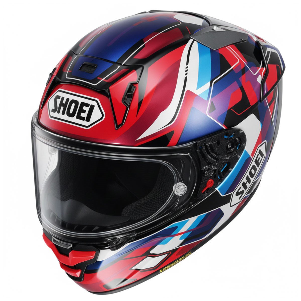 SHOEI X-SPIRIT PRO VALION TC-10 RED BLUE KASKSHOEIKapalı Kasklar