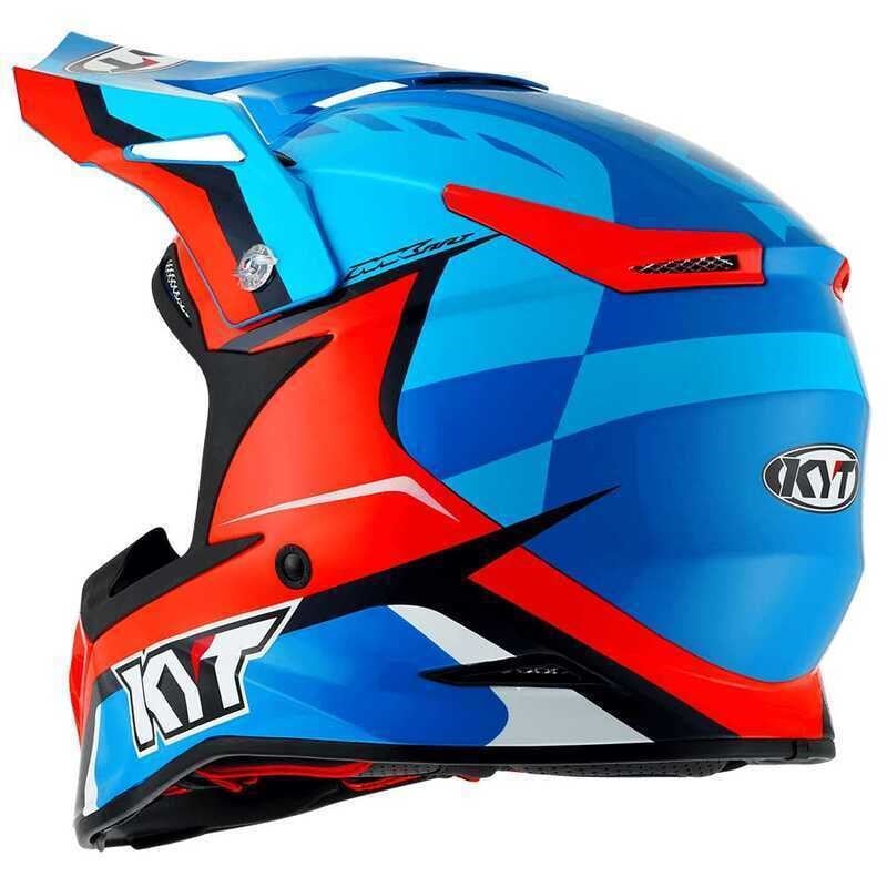 KYT SKYHAWK KASK GLOWING MAVİ TURUNCU FLUO