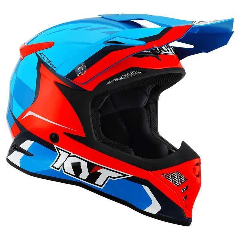 KYT SKYHAWK KASK GLOWING MAVİ TURUNCU FLUO