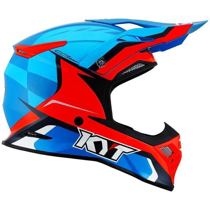 KYT SKYHAWK KASK GLOWING MAVİ TURUNCU FLUO