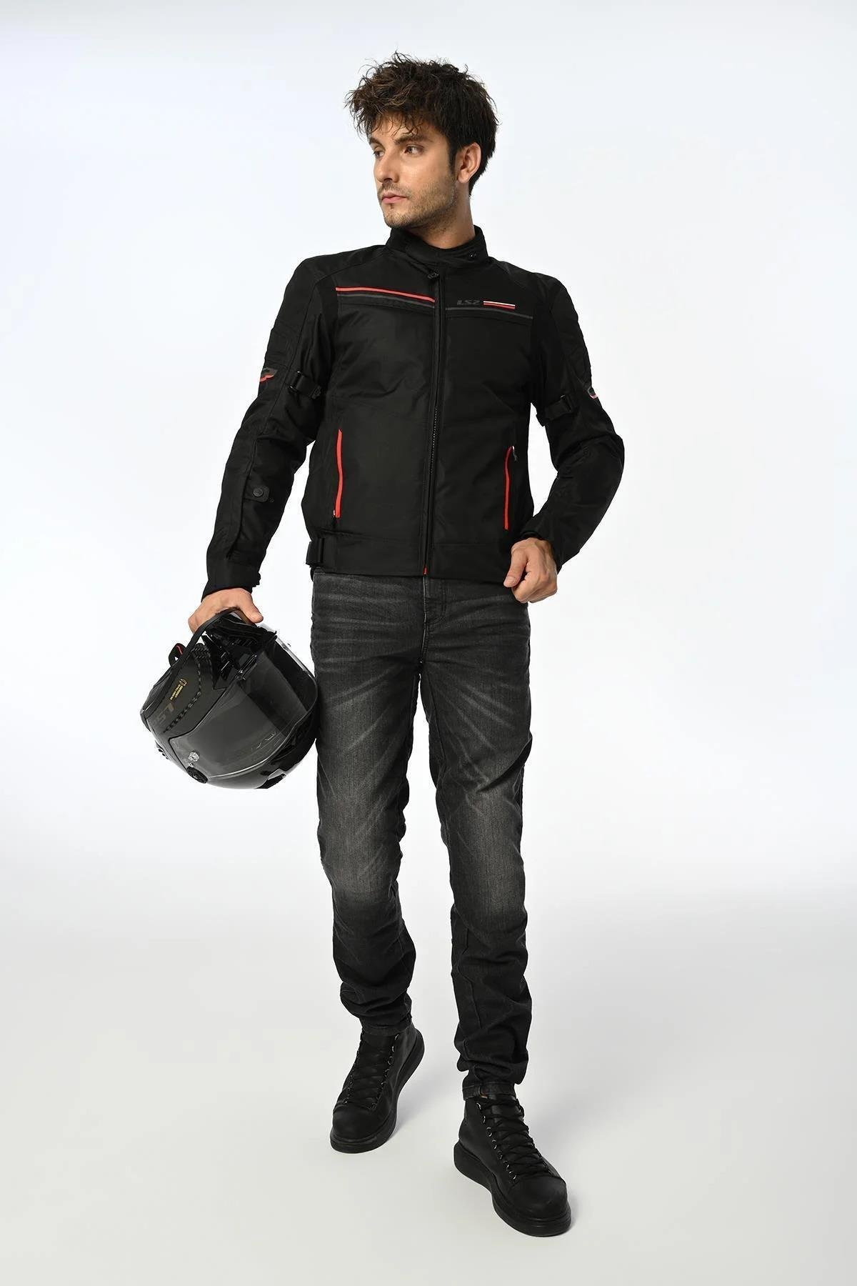 LS2 SHADOW MAN JACKET BLACK RED - SİYAH KIRMIZI CEKETls23 Mevsim MontlarLS2 SHADOW MAN JACKET BLACK RED CEKET SLS2 SHADOW MAN JACKET BLACK RED CEKET S