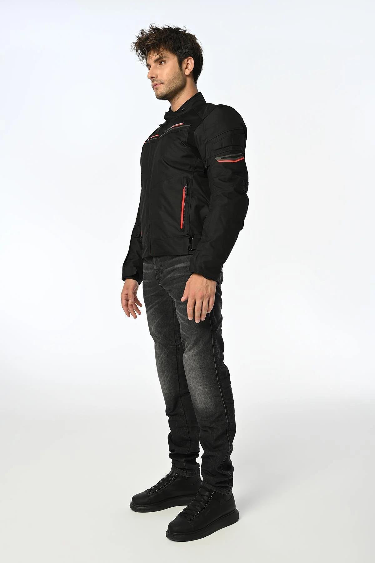 LS2 SHADOW MAN JACKET BLACK RED - SİYAH KIRMIZI CEKETls23 Mevsim MontlarLS2 SHADOW MAN JACKET BLACK RED CEKET SLS2 SHADOW MAN JACKET BLACK RED CEKET S