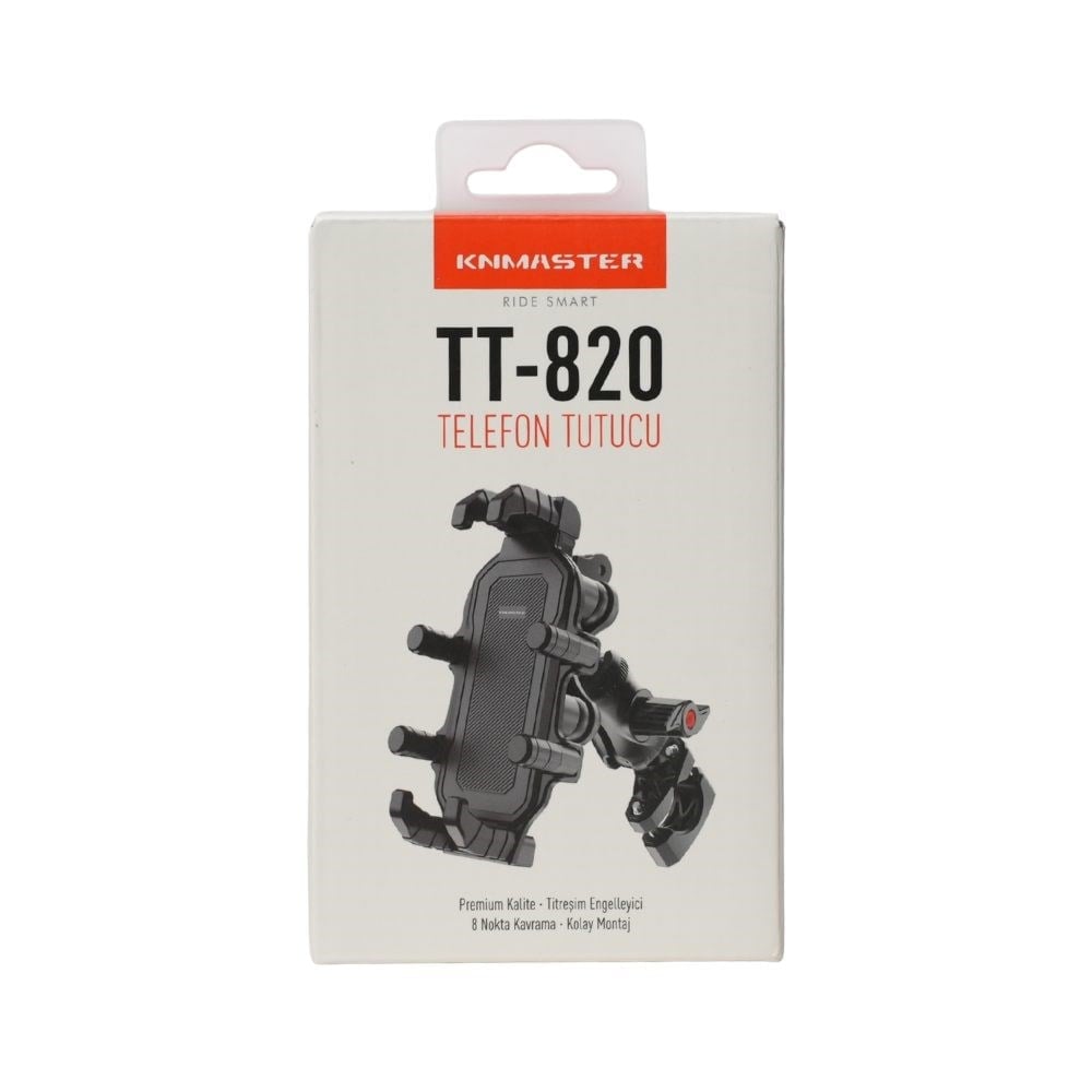 KNMASTER TT-820 TİTREŞİM ÖNLEYİCİLİ MOTOSİKLET TELEFON TUTUCUKNMASTERTelefon Tutucular