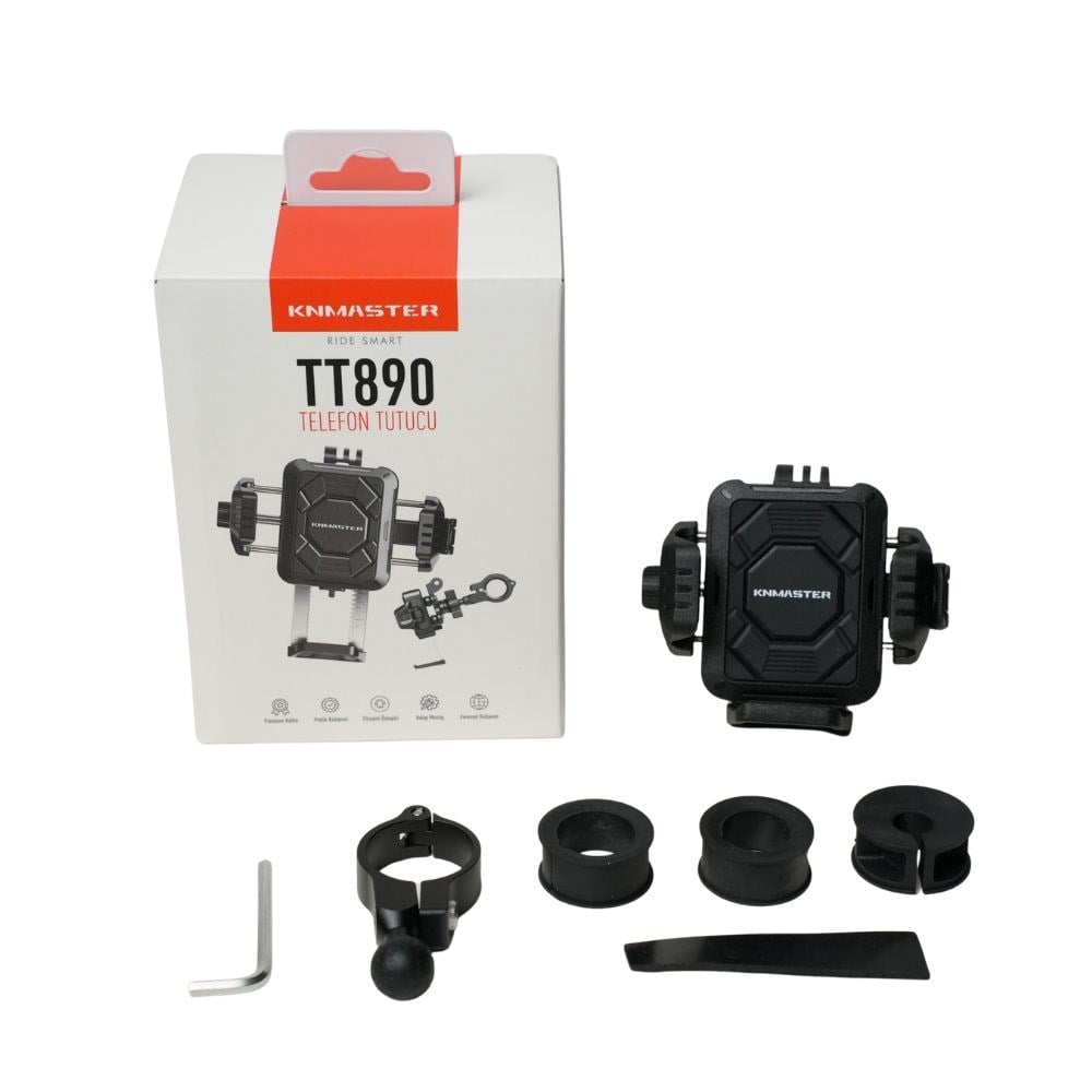 KNMASTER TT-890L TİTREŞİM ÖNLEYİCİLİ MOTOSİKLET TELEFON TUTUCUKNMASTERTelefon Tutucular